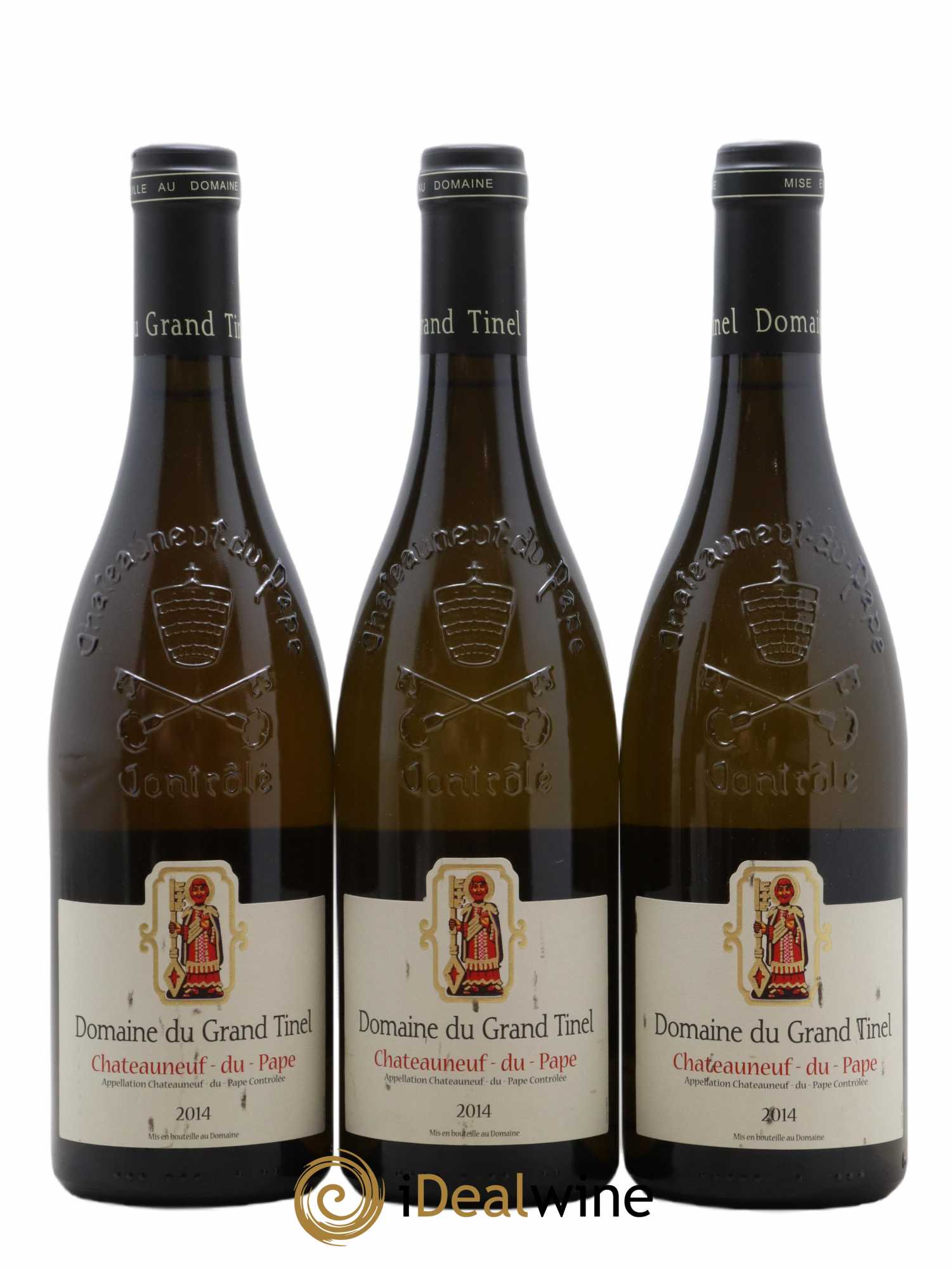 Châteauneuf-du-Pape Domaine Grand Tinel (sans prix de réserve) 2014 - Lot de 6 bouteilles - 1