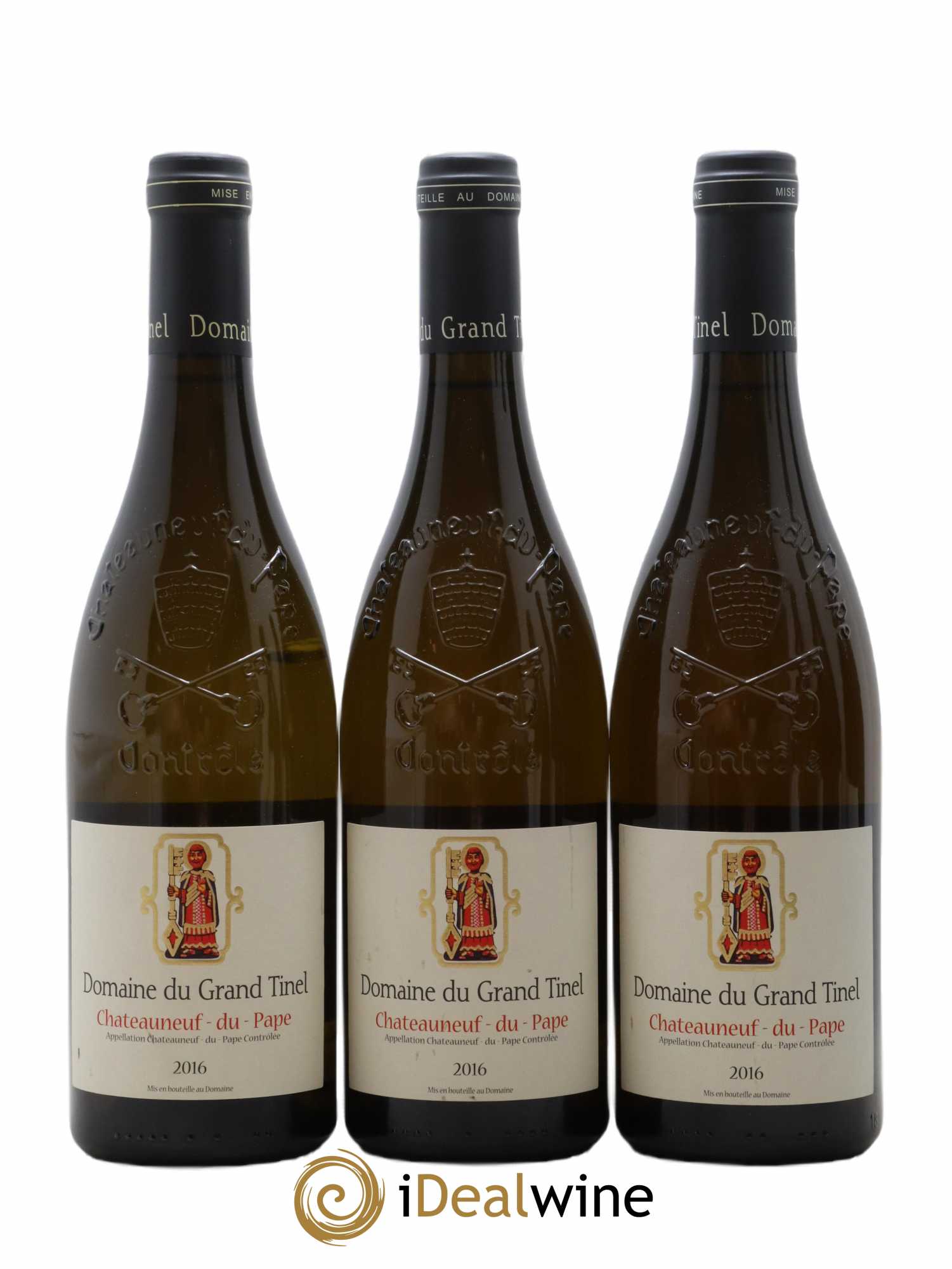 Châteauneuf-du-Pape Domaine Grand Tinel (sans prix de réserve) 2016 - Lot de 6 bouteilles - 1