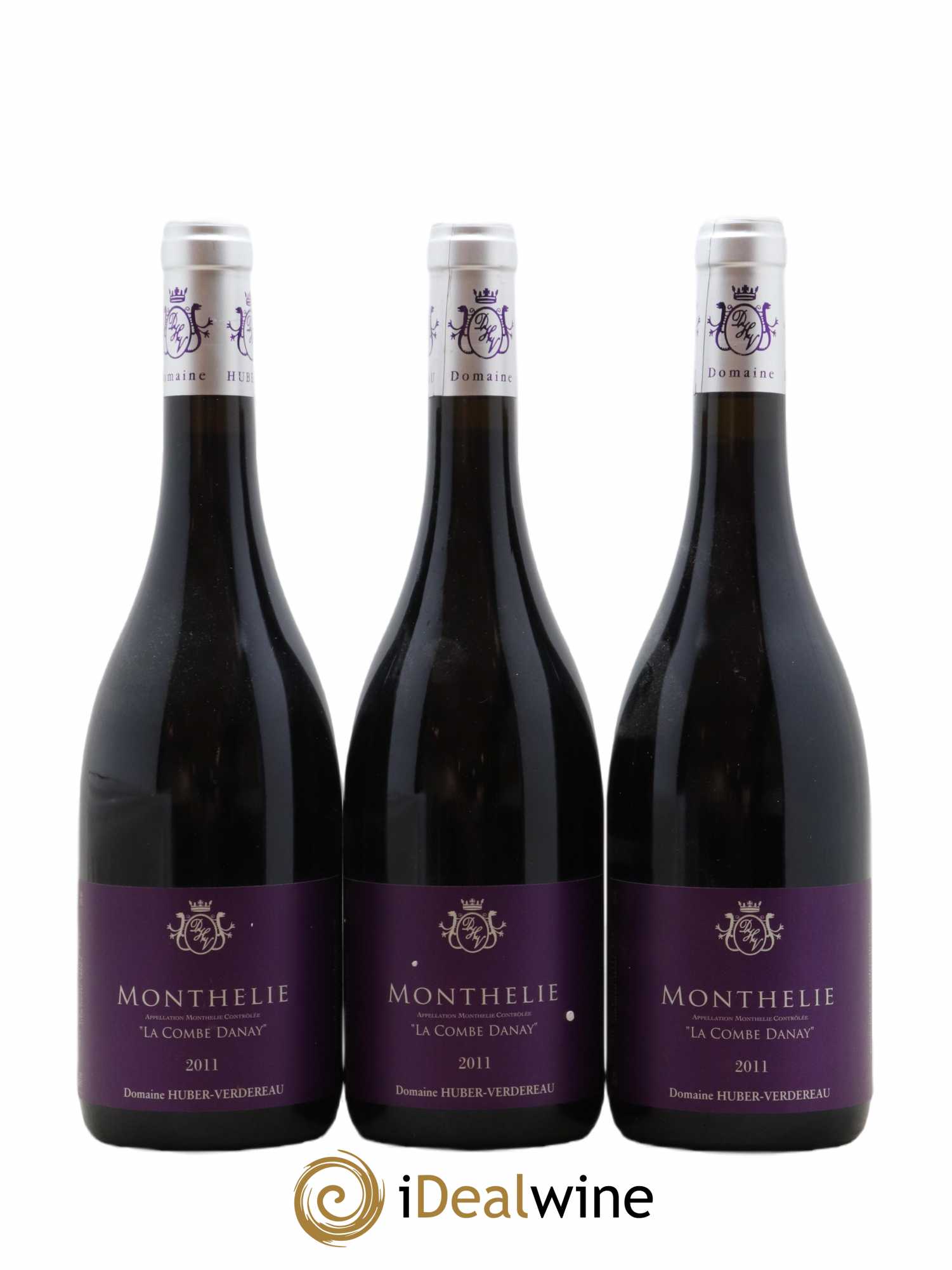 Monthélie La Combe Danay Domaine Huber Verdereau 2011 - Lot de 3 bouteilles - 0