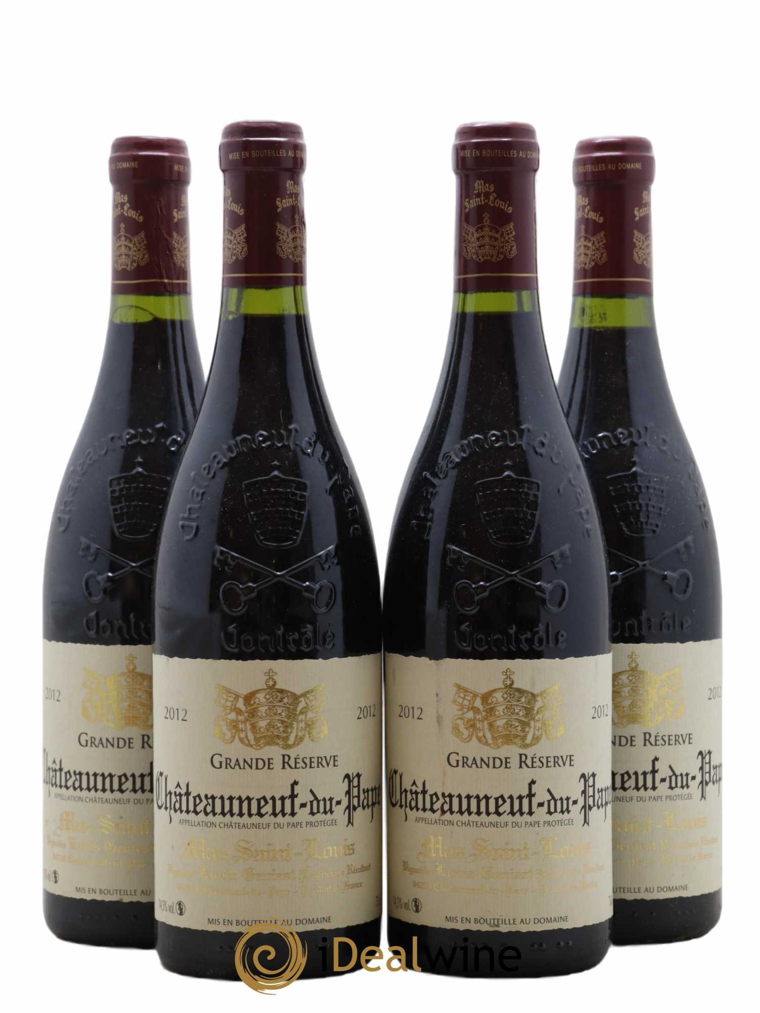 Châteauneuf-du-Pape Grande Réserve Mas Saint-Louis 2012 - Lot de 4 bouteilles - 0