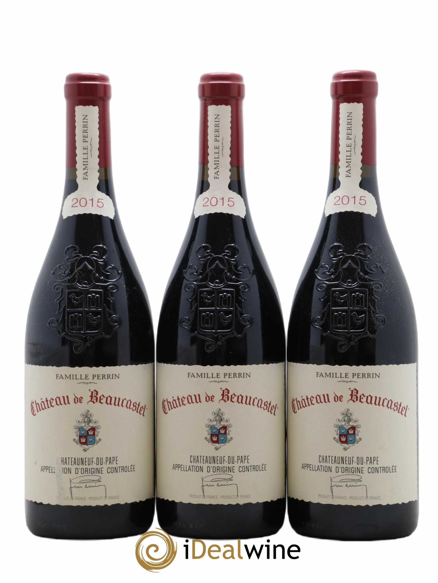 Châteauneuf-du-Pape Château de Beaucastel Famille Perrin 2015 - Lot de 3 bouteilles - 0