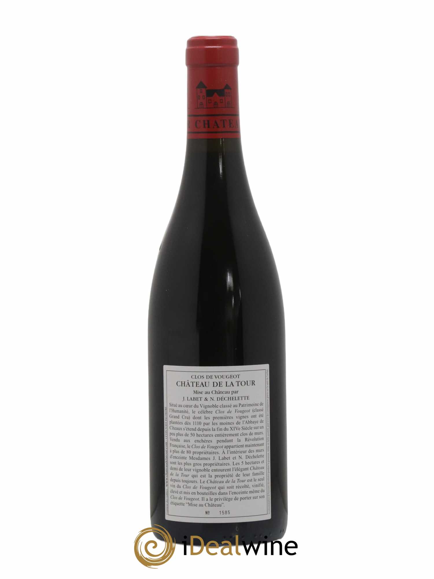 Clos de Vougeot Grand Cru Château de La Tour 2015 - Lot de 1 bouteille - 1