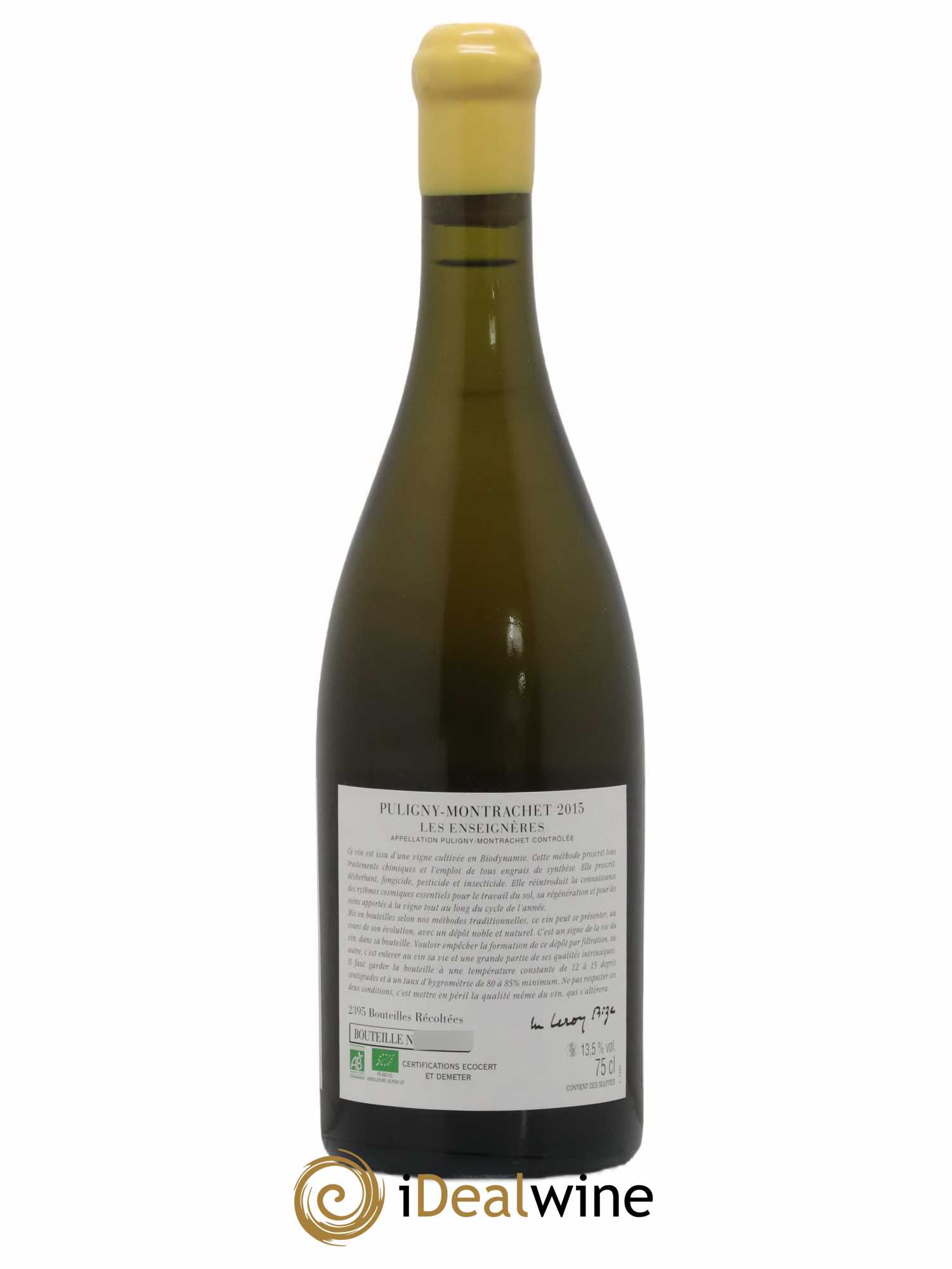 Puligny-Montrachet Les Enseignères d'Auvenay (Domaine) 2015 - Lot de 1 bouteille - 1