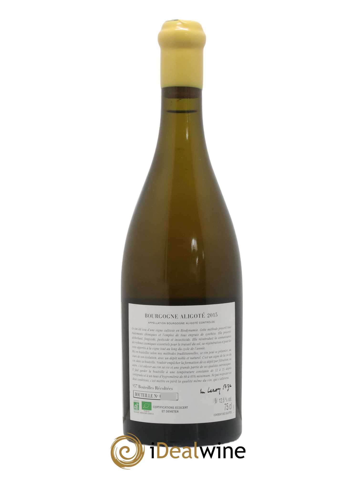 Bourgogne Aligoté Sous Chatelet d'Auvenay (Domaine)  2015 - Lot de 1 bouteille - 1