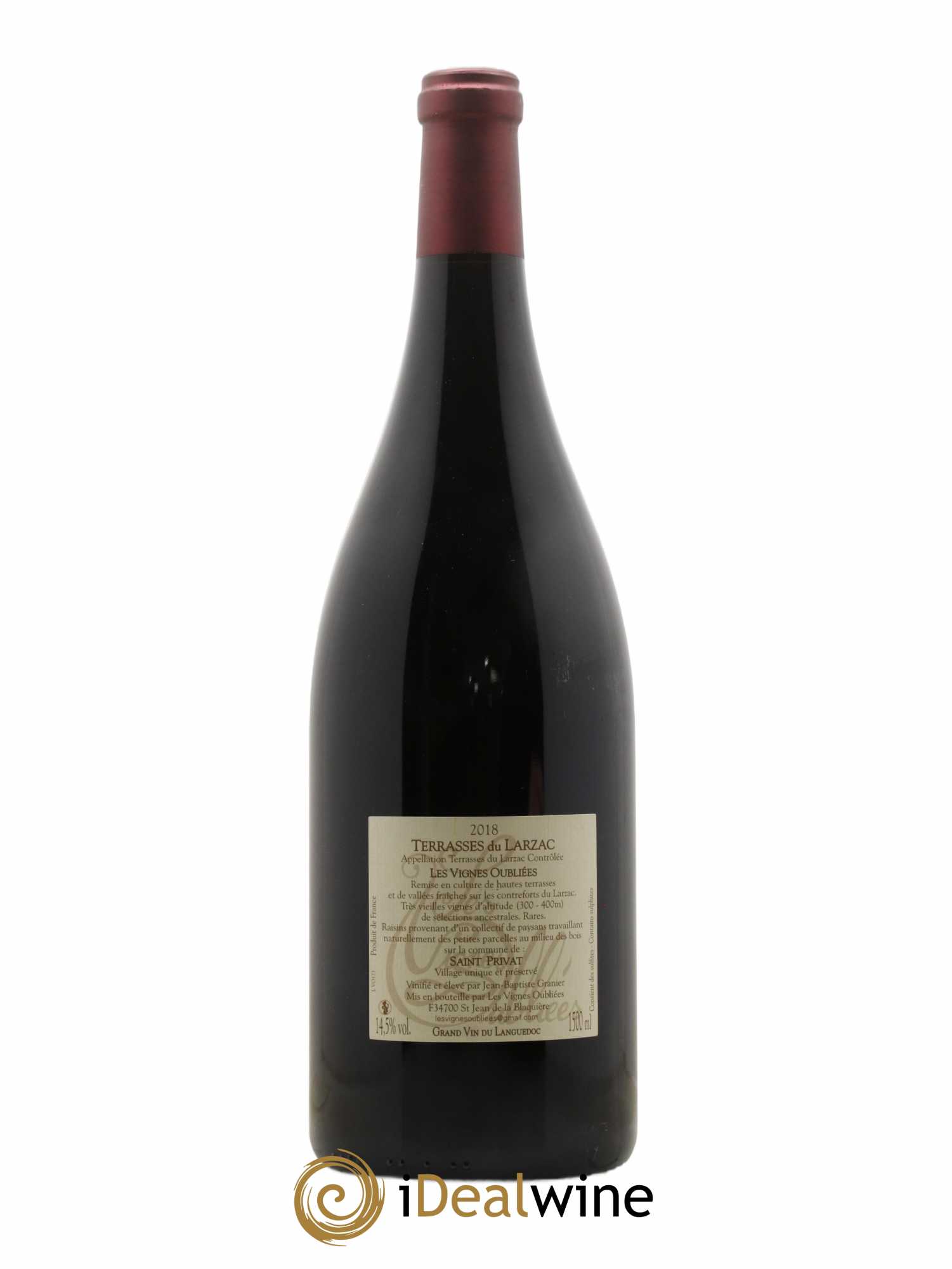 Terrasses du Larzac Les Vignes Oubliées Jean-Baptiste Granier  2018 - Lot de 1 magnum - 1