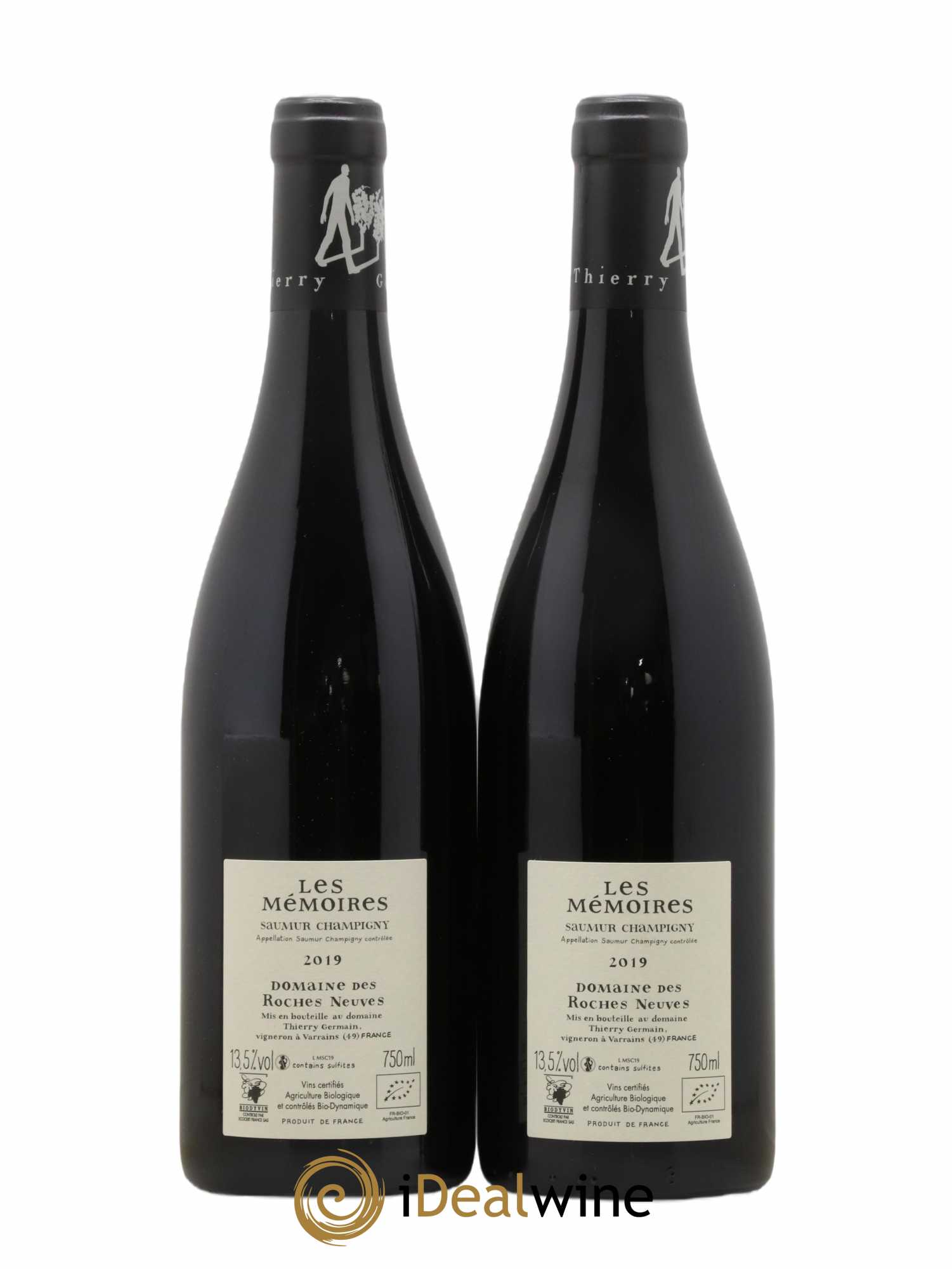 Saumur-Champigny Les Mémoires Domaine des Roches Neuves - Thierry Germain 2019 - Lot de 2 bouteilles - 1