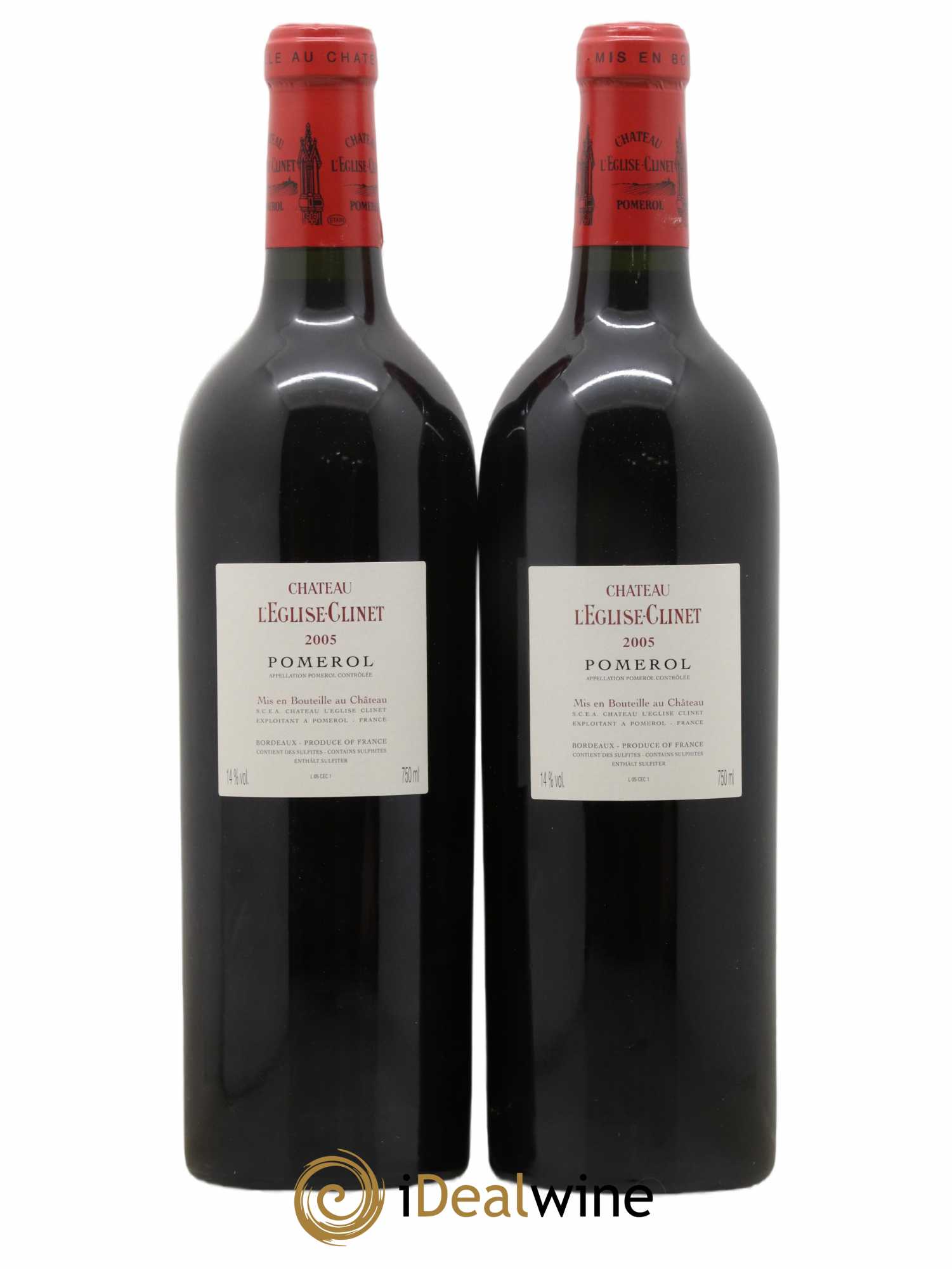 Château l' Église Clinet 2005 - Lot de 2 bouteilles - 1