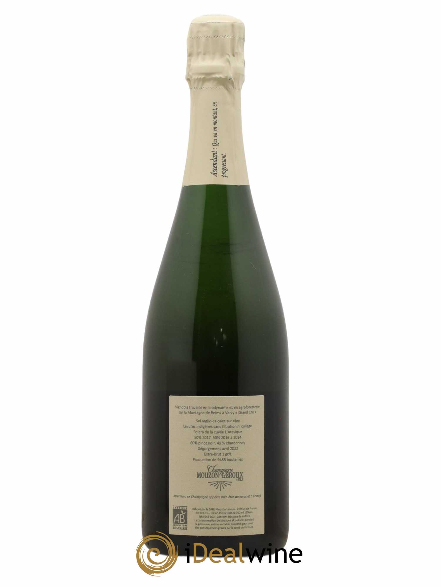 L'Ascendant Verzy Grand Cru Extra-Brut Mouzon-Leroux - Lotto di 1 bottiglia - 1