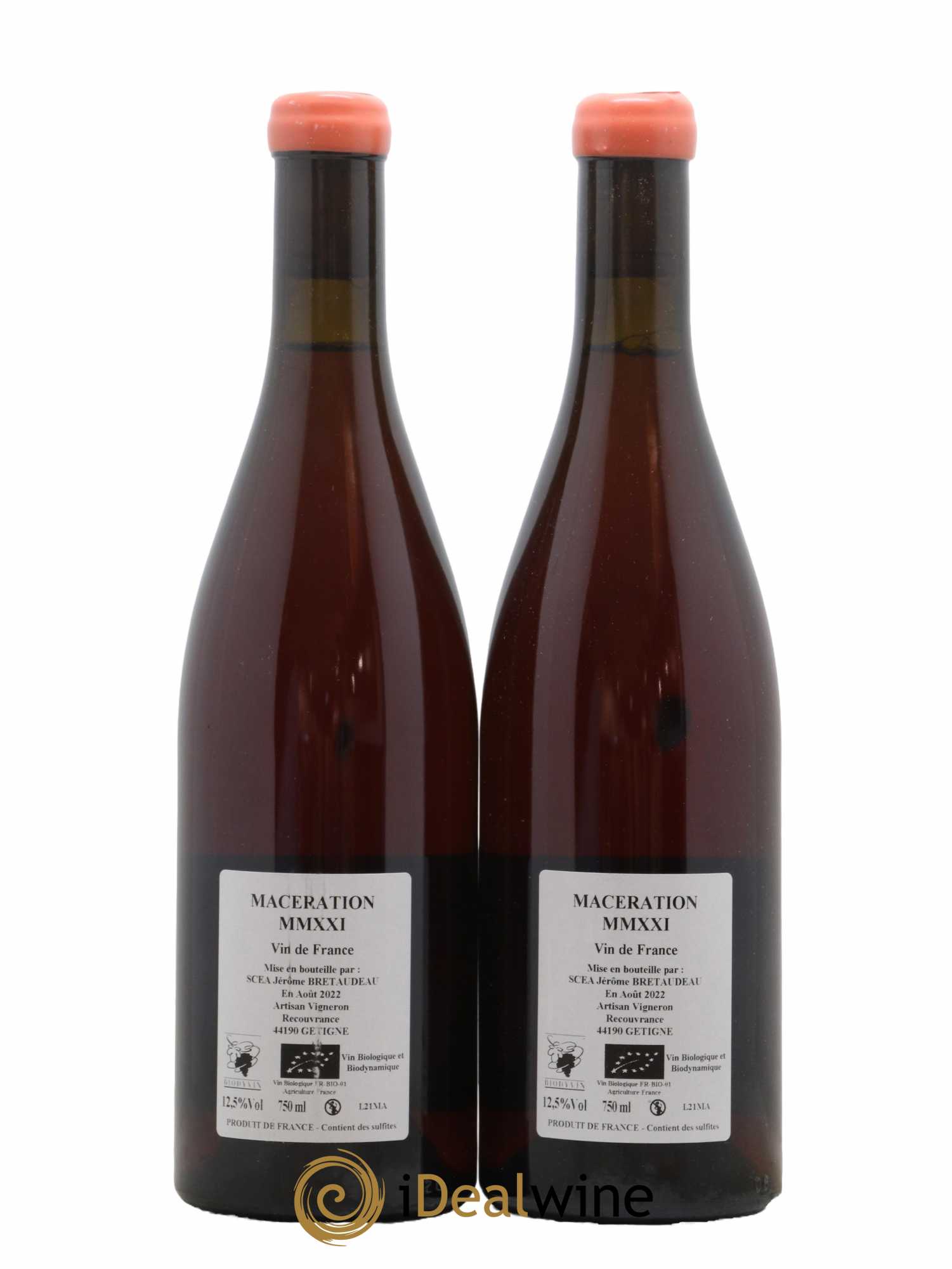 Vin de France Macération Jérôme Bretaudeau - Domaine de Bellevue 2021 - Lot de 2 bouteilles - 1