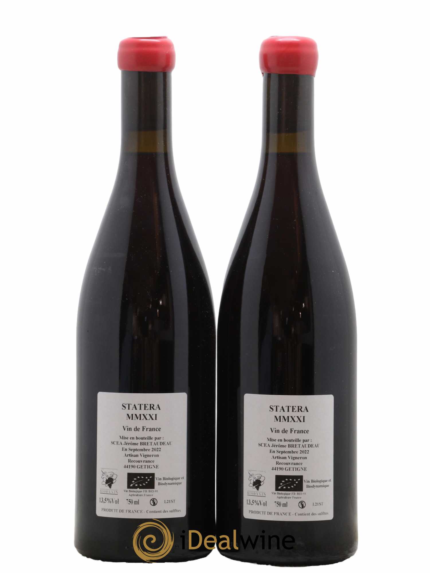 Vin de France Statera Jérôme Bretaudeau - Domaine de Bellevue  2021 - Lot de 2 bouteilles - 1