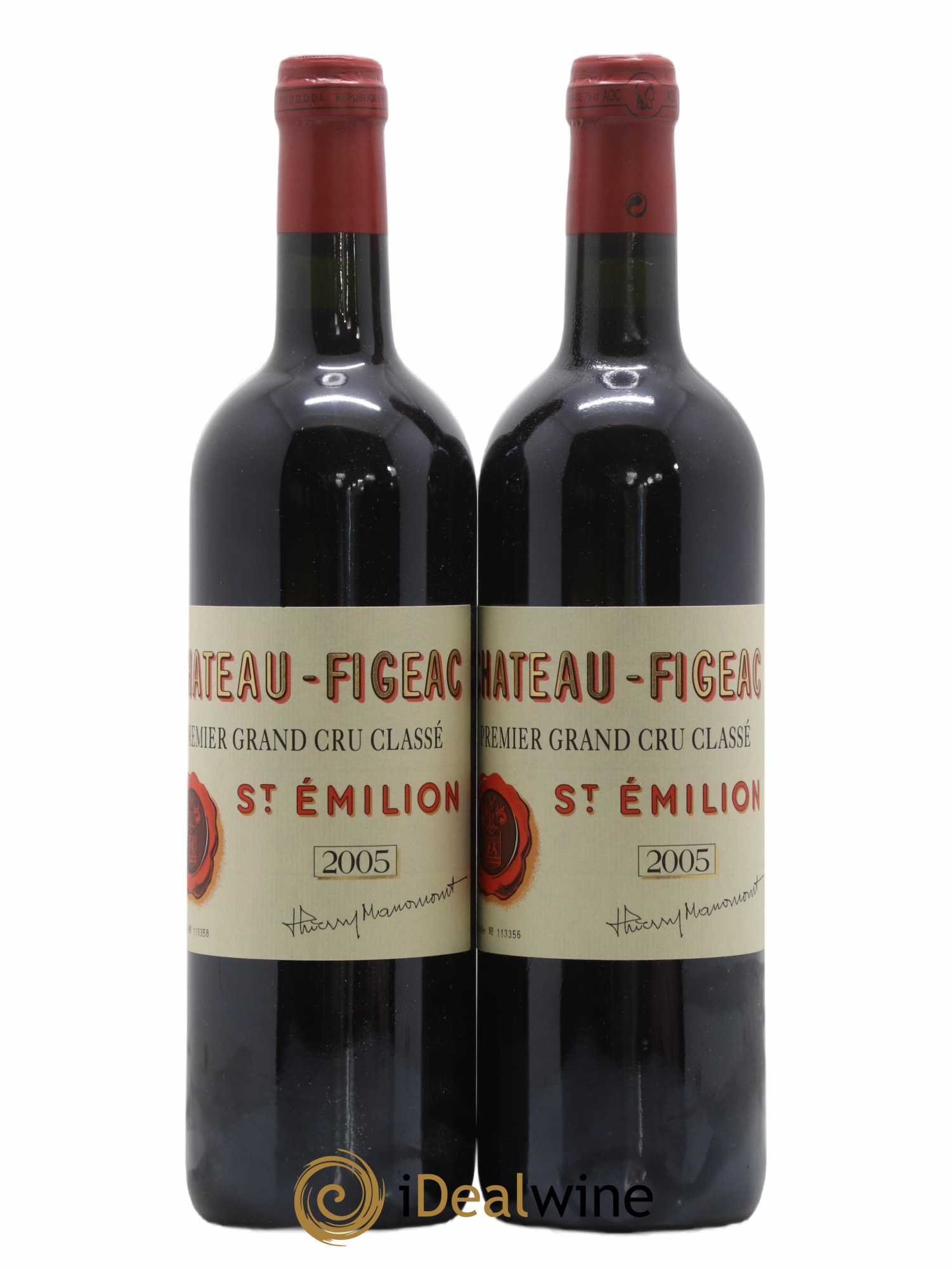 Château Figeac 1er Grand Cru Classé A  2005 - Lot of 2 bottles - 0