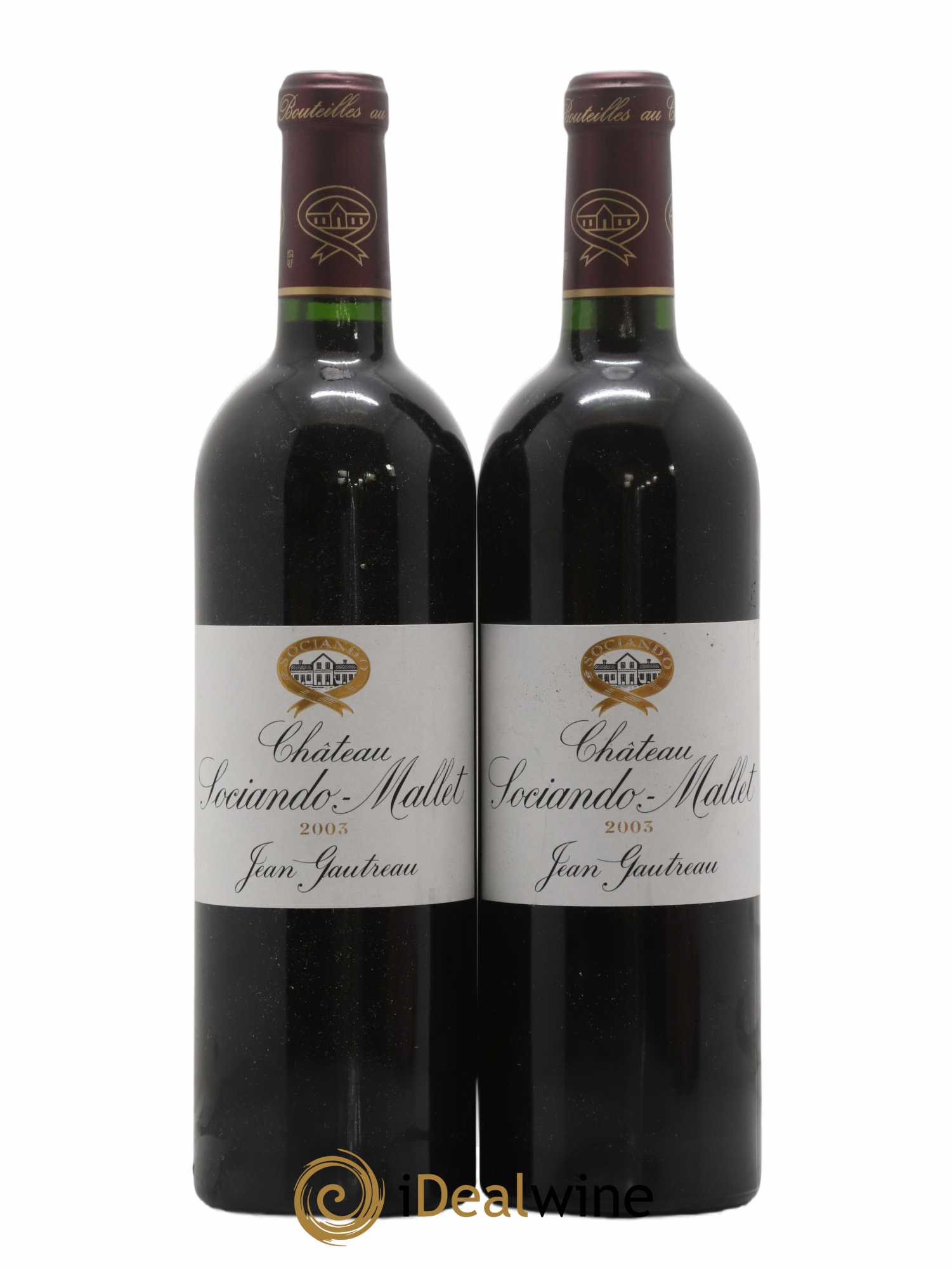 Château Sociando Mallet 2003 - Lot de 2 bouteilles - 0
