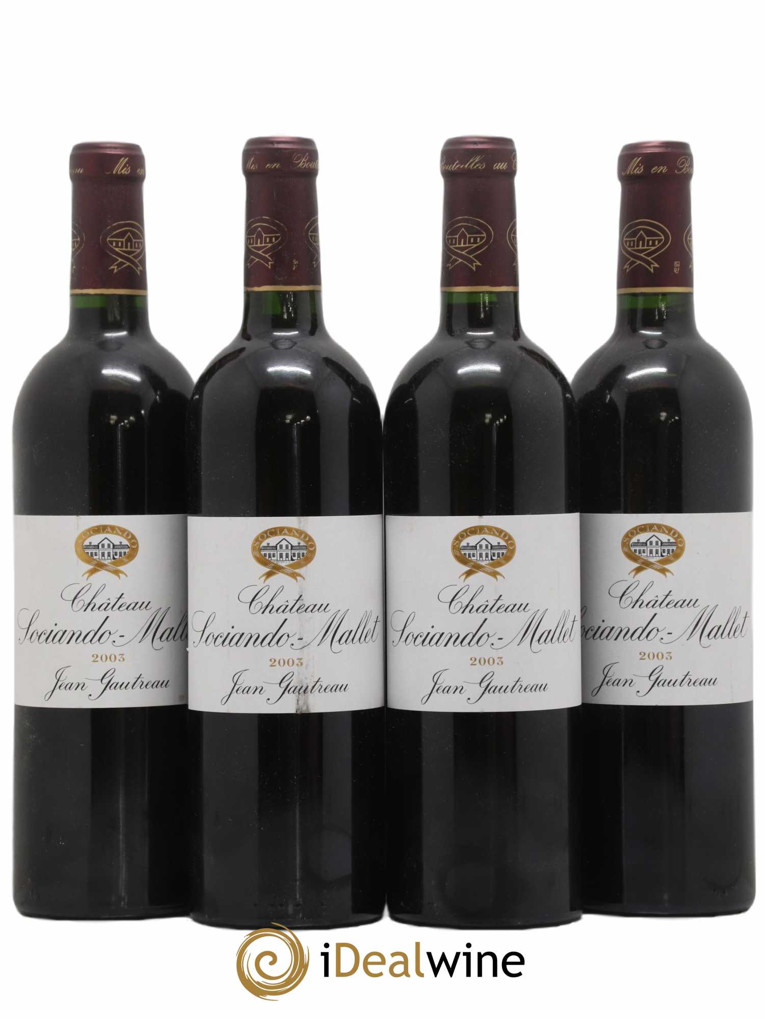 Château Sociando Mallet  2003 - Posten von 4 Flaschen - 0