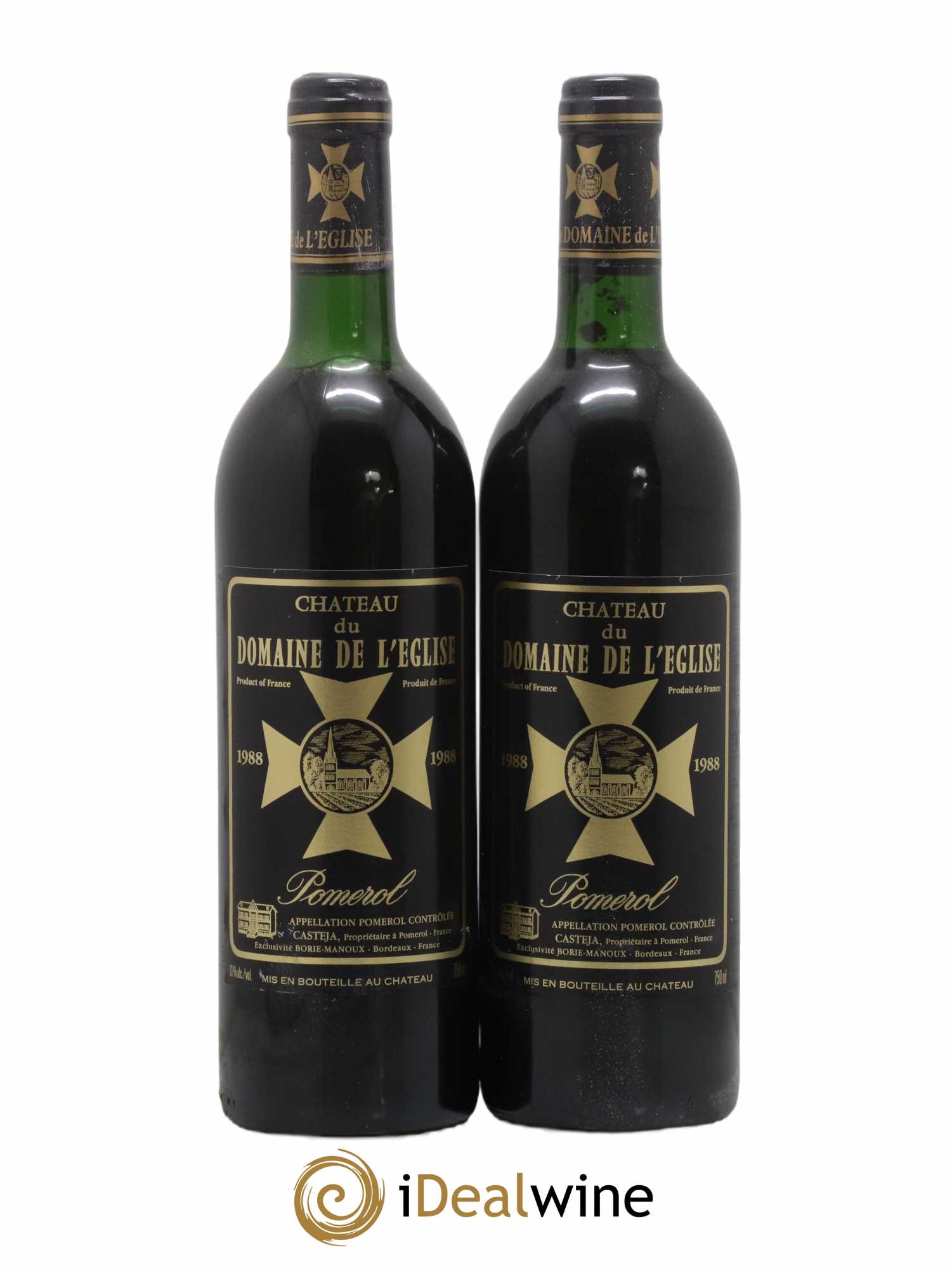 Château du Domaine de l'Église 1988 - Lot de 2 bouteilles - 0