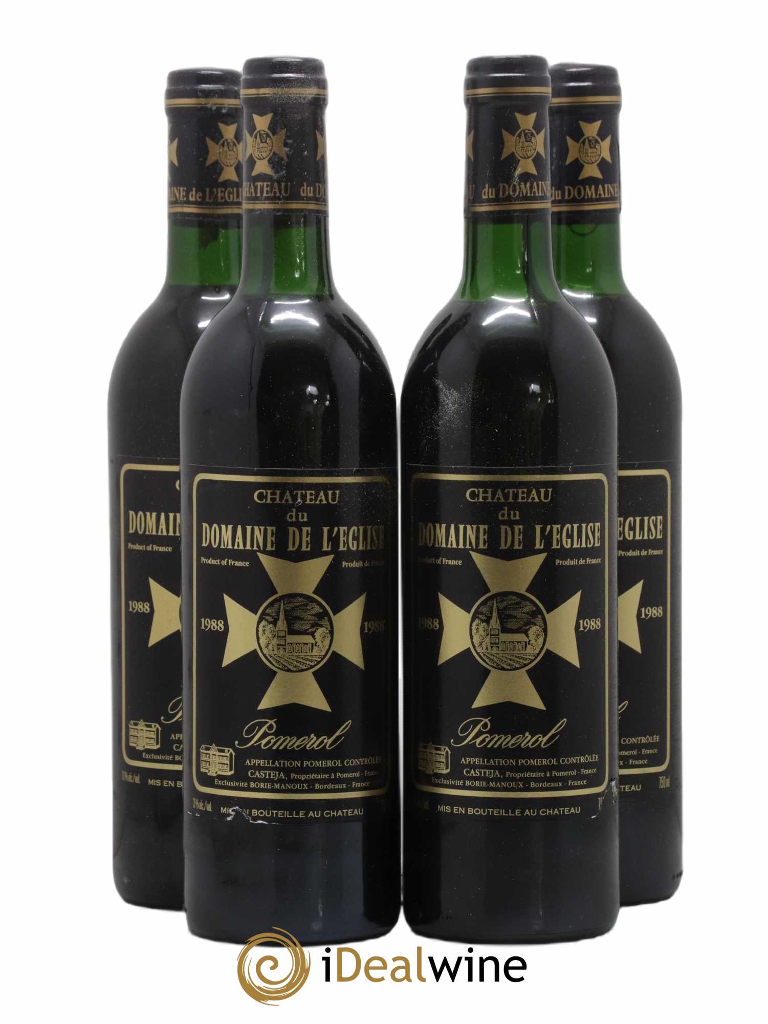 Château du Domaine de l'Église 1988 - Lot de 4 bouteilles - 0