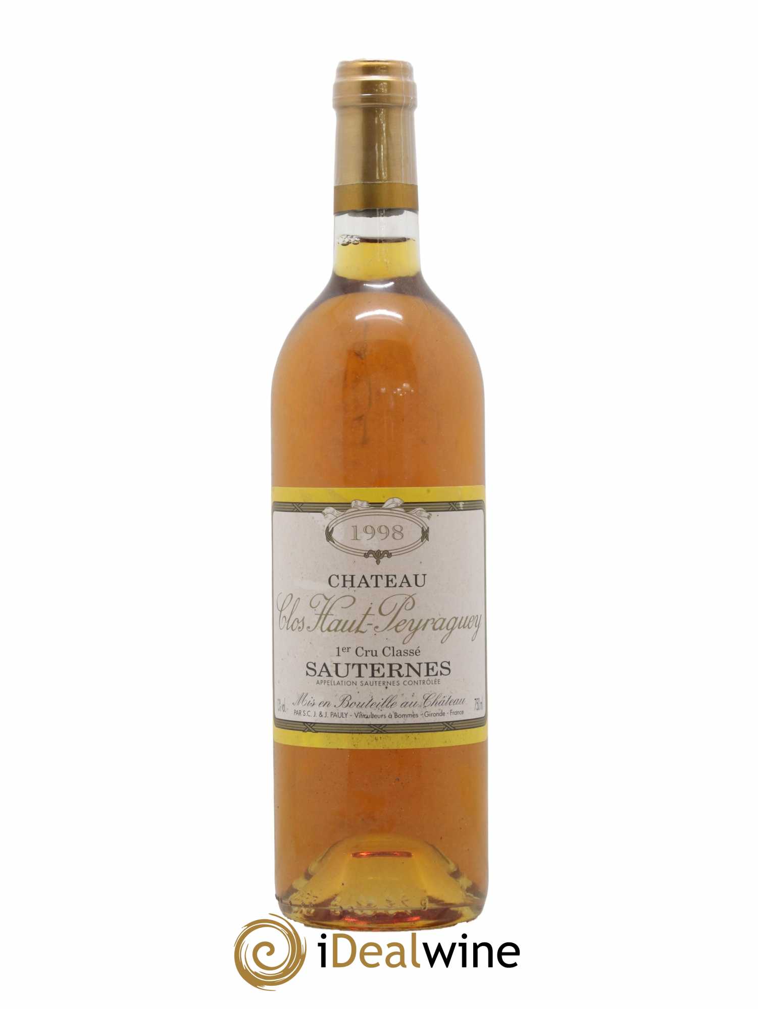 Clos Haut-Peyraguey 1er Grand Cru Classé 1998 - Lotto di 1 bottiglia - 0
