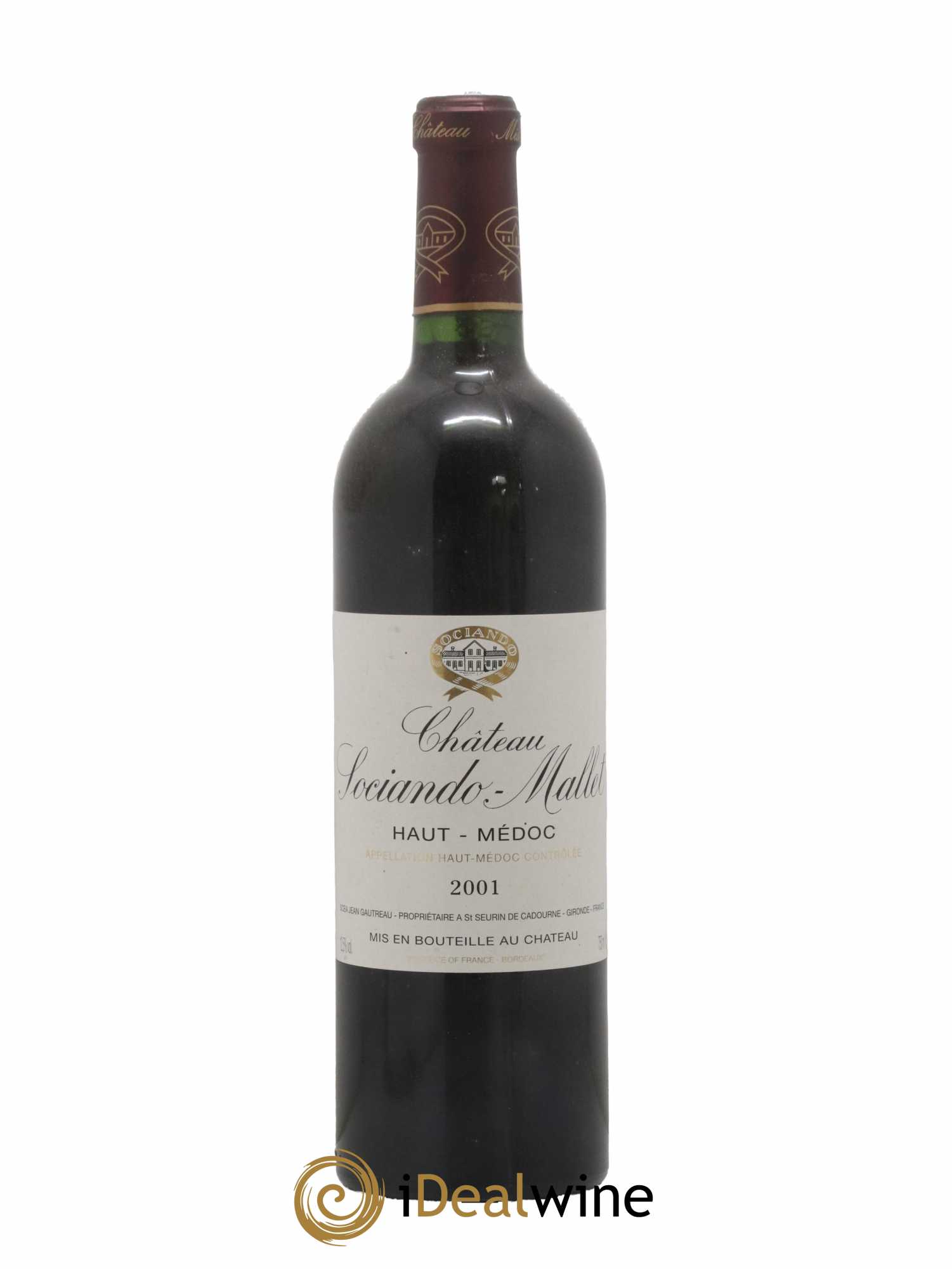 Château Sociando Mallet 2001 - Lot de 1 bouteille - 0