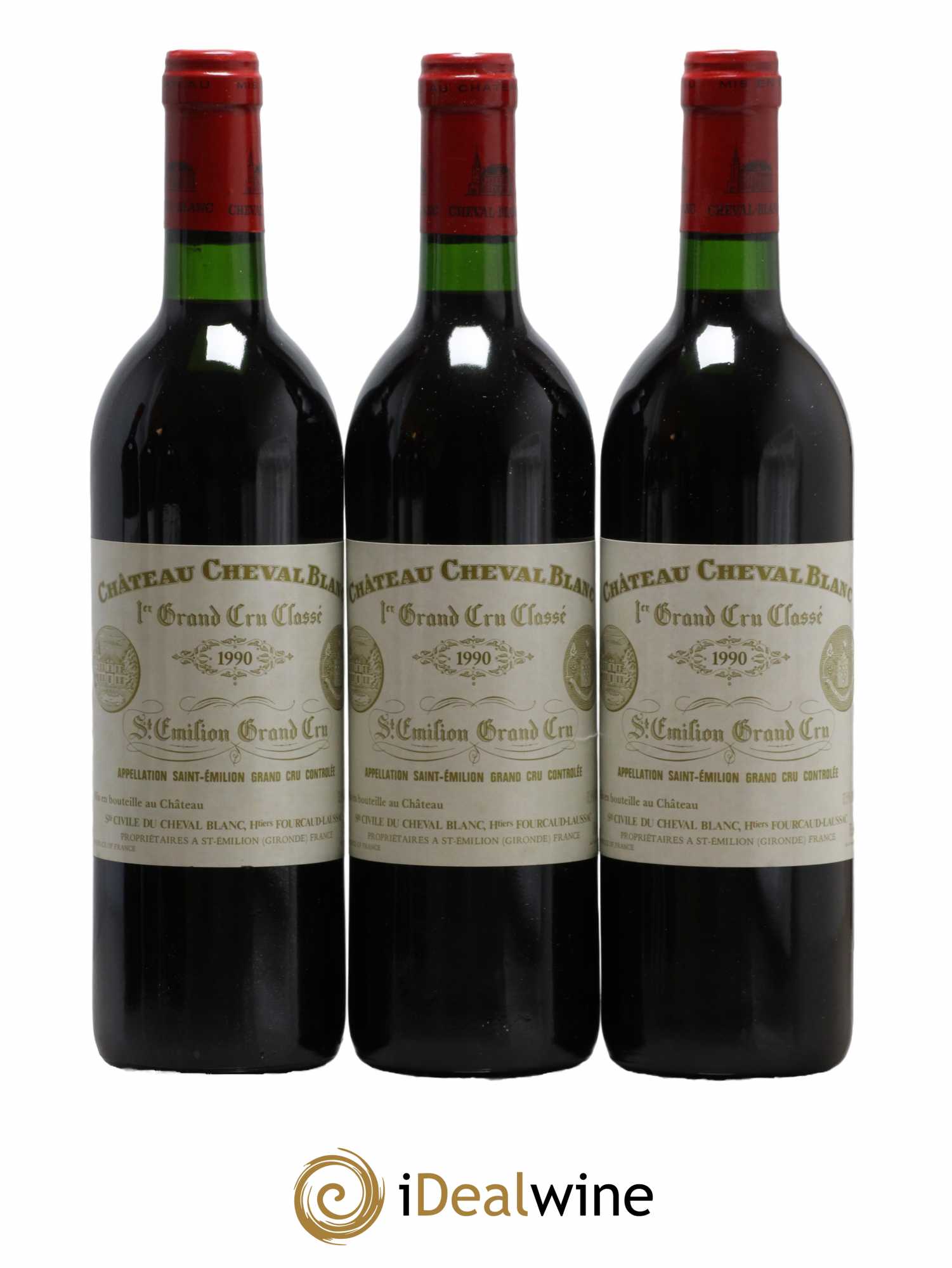 Château Cheval Blanc 1er Grand Cru Classé A 1990 - Lot de 6 bouteilles - 1