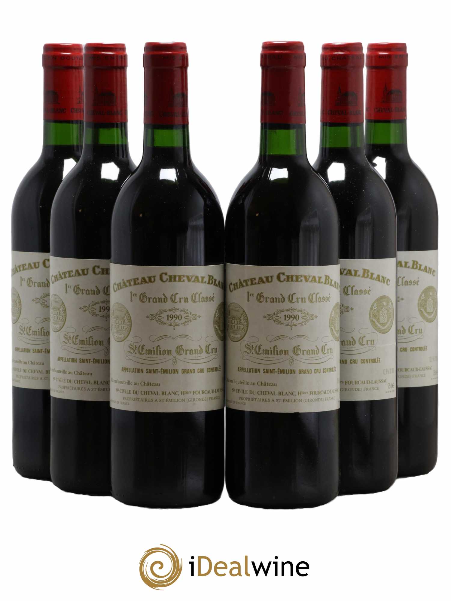 Château Cheval Blanc 1er Grand Cru Classé A 1990 - Lot de 6 bouteilles - 0