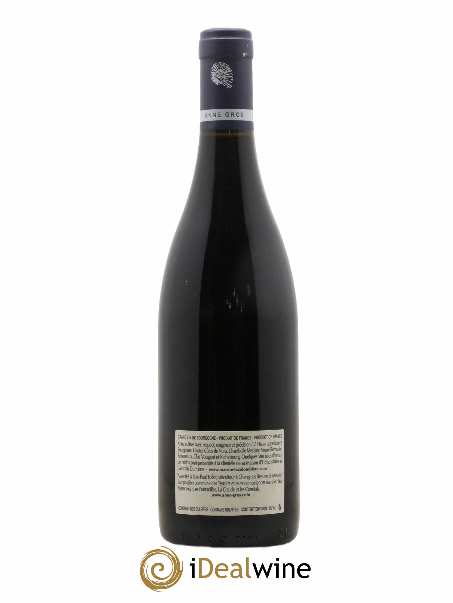 Clos de Vougeot Grand Cru Le Grand Maupertui Anne Gros 2012 - Lot de 1 bouteille - 1