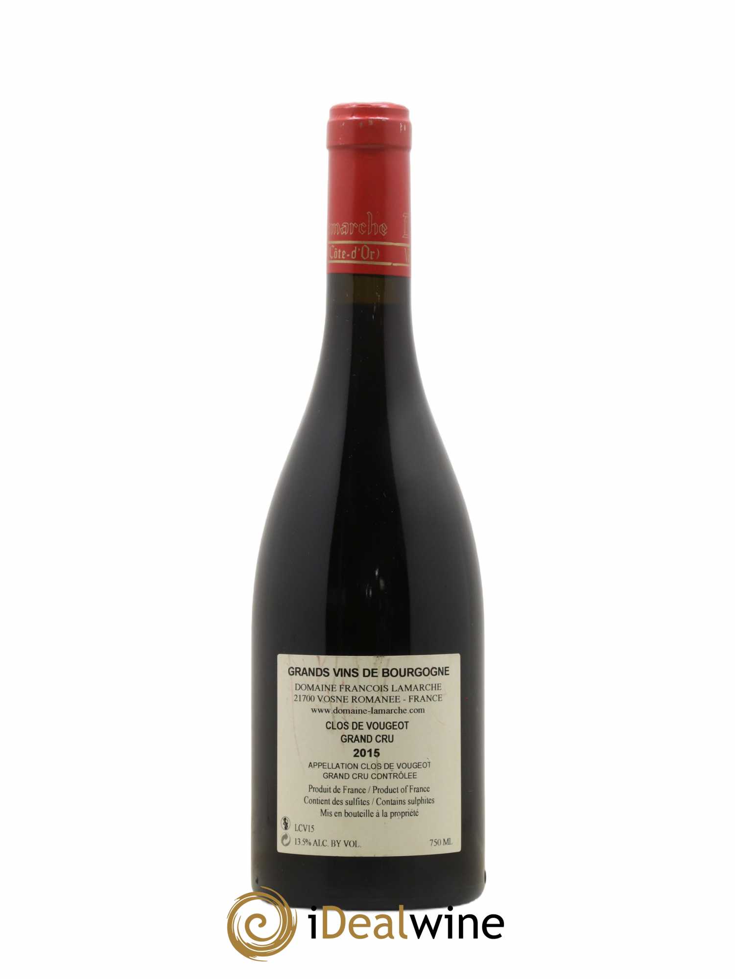 Clos de Vougeot Grand Cru Lamarche (Domaine) 2015 - Lot de 1 bouteille - 1