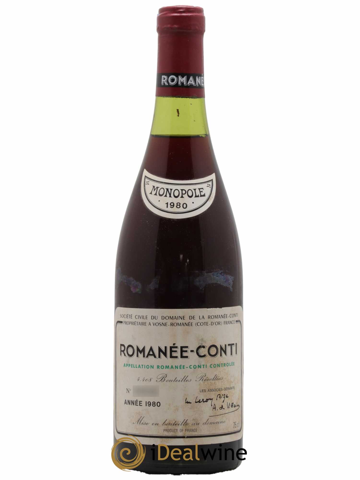Romanée-Conti Grand Cru Domaine de la Romanée-Conti 1980 - Lot de 1 bouteille - 0