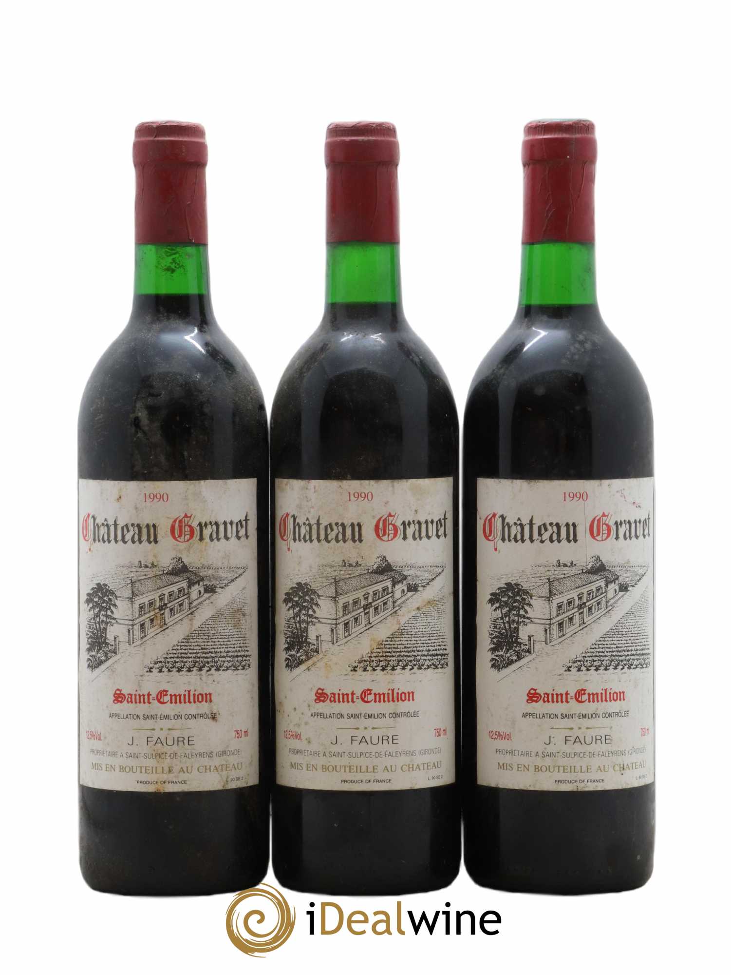 Saint-Émilion Grand Cru 1990 - Posten von 3 Flaschen - 0