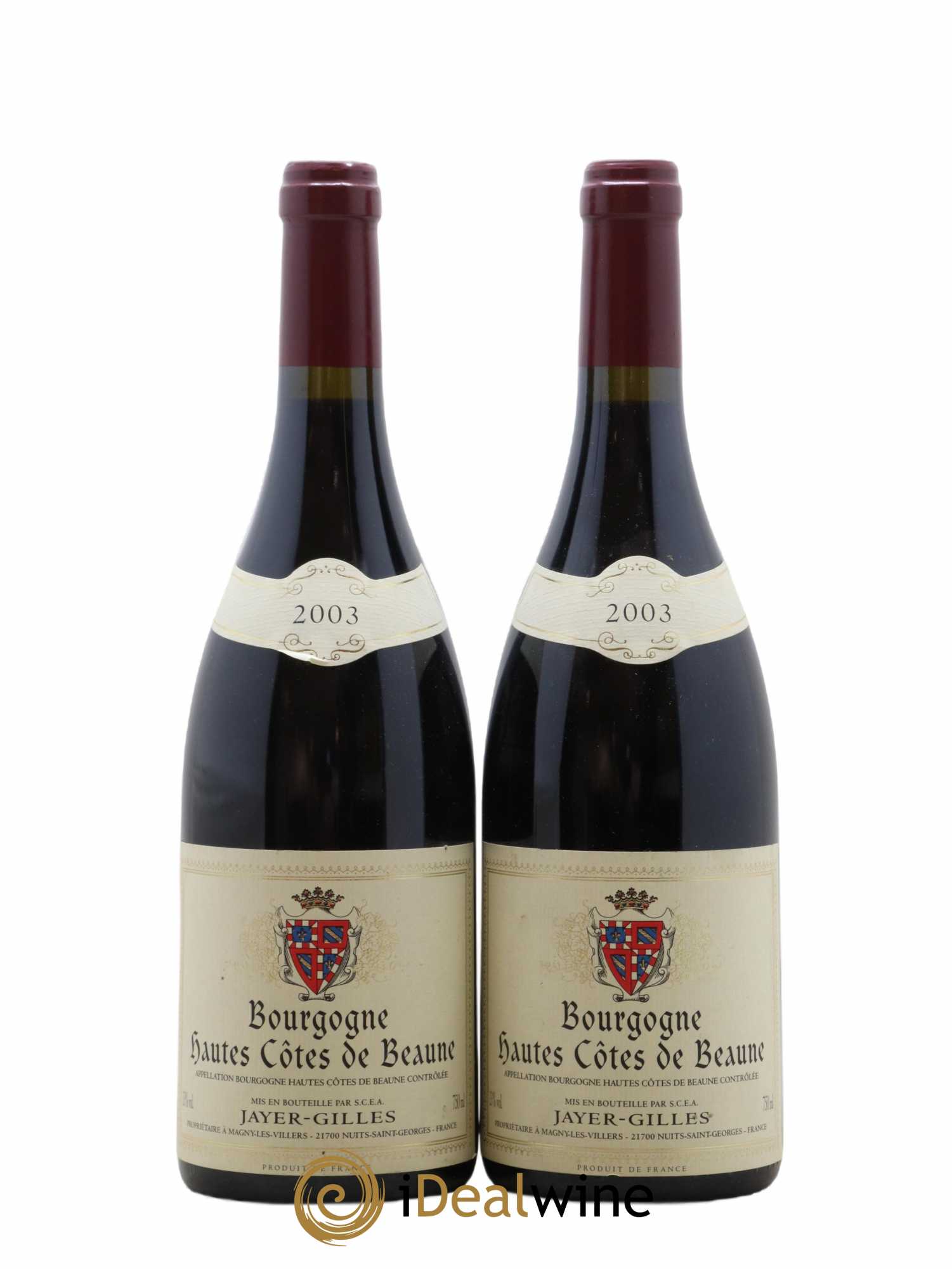 Hautes-Côtes de Beaune Hoffmann-Jayer (anciennement Jayer-Gilles) 2003 - Lot de 2 bouteilles - 0