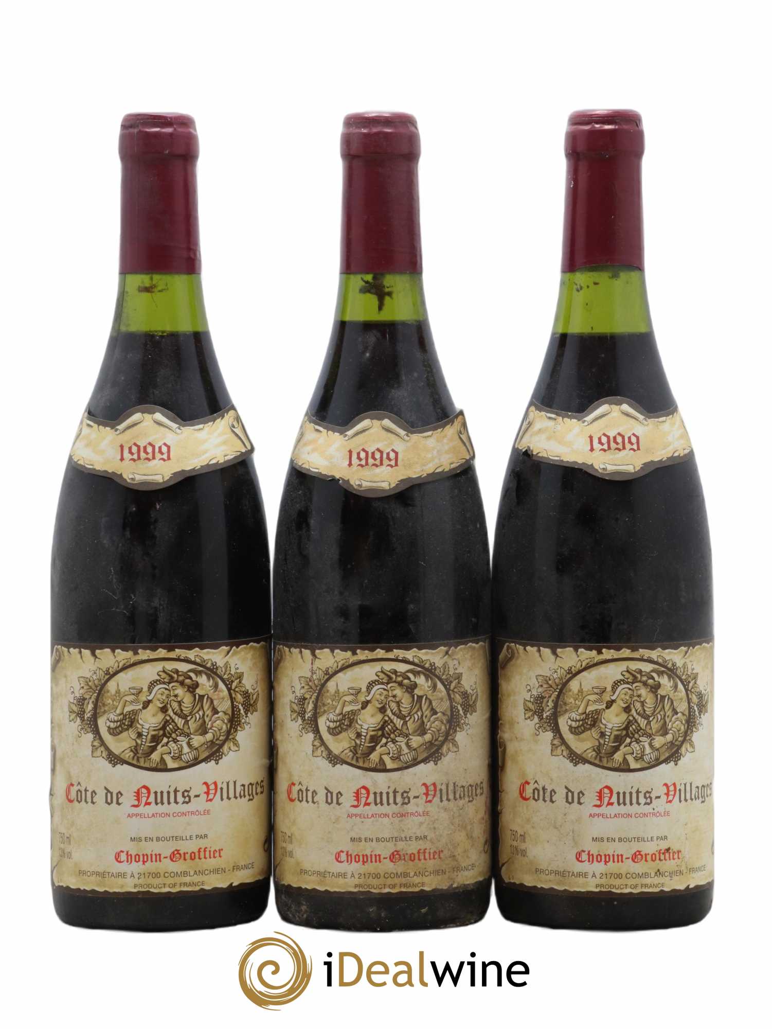 Côte de Nuits-Villages Chopin Groffier 1999 - Lot de 3 bouteilles - 0