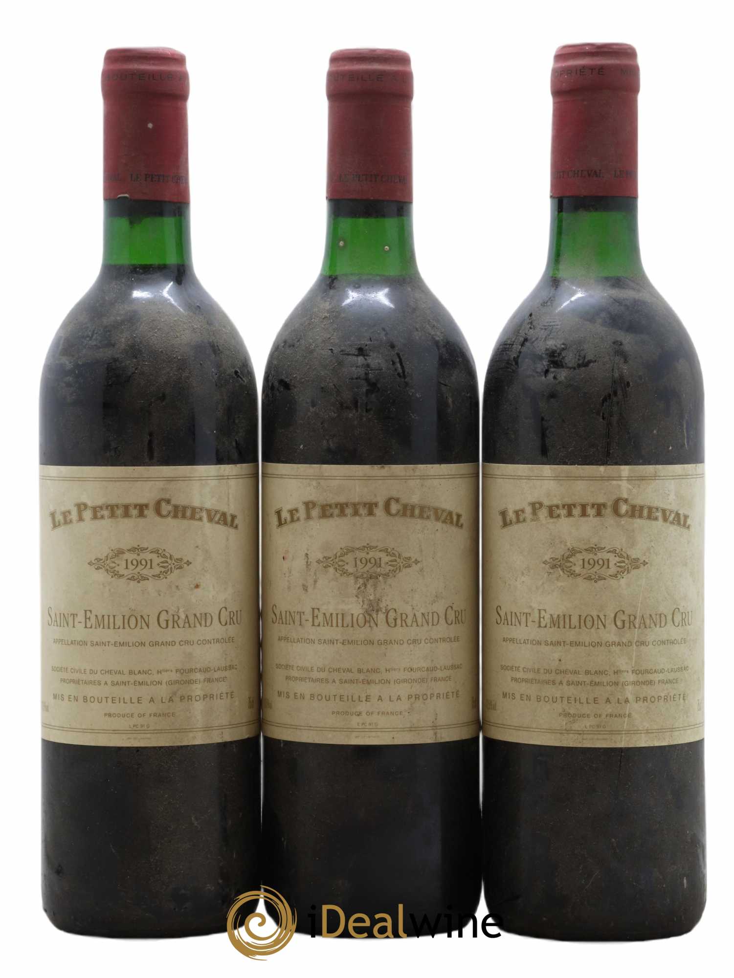 Le Petit Cheval Second Vin 1991 - Lot de 3 bouteilles - 0