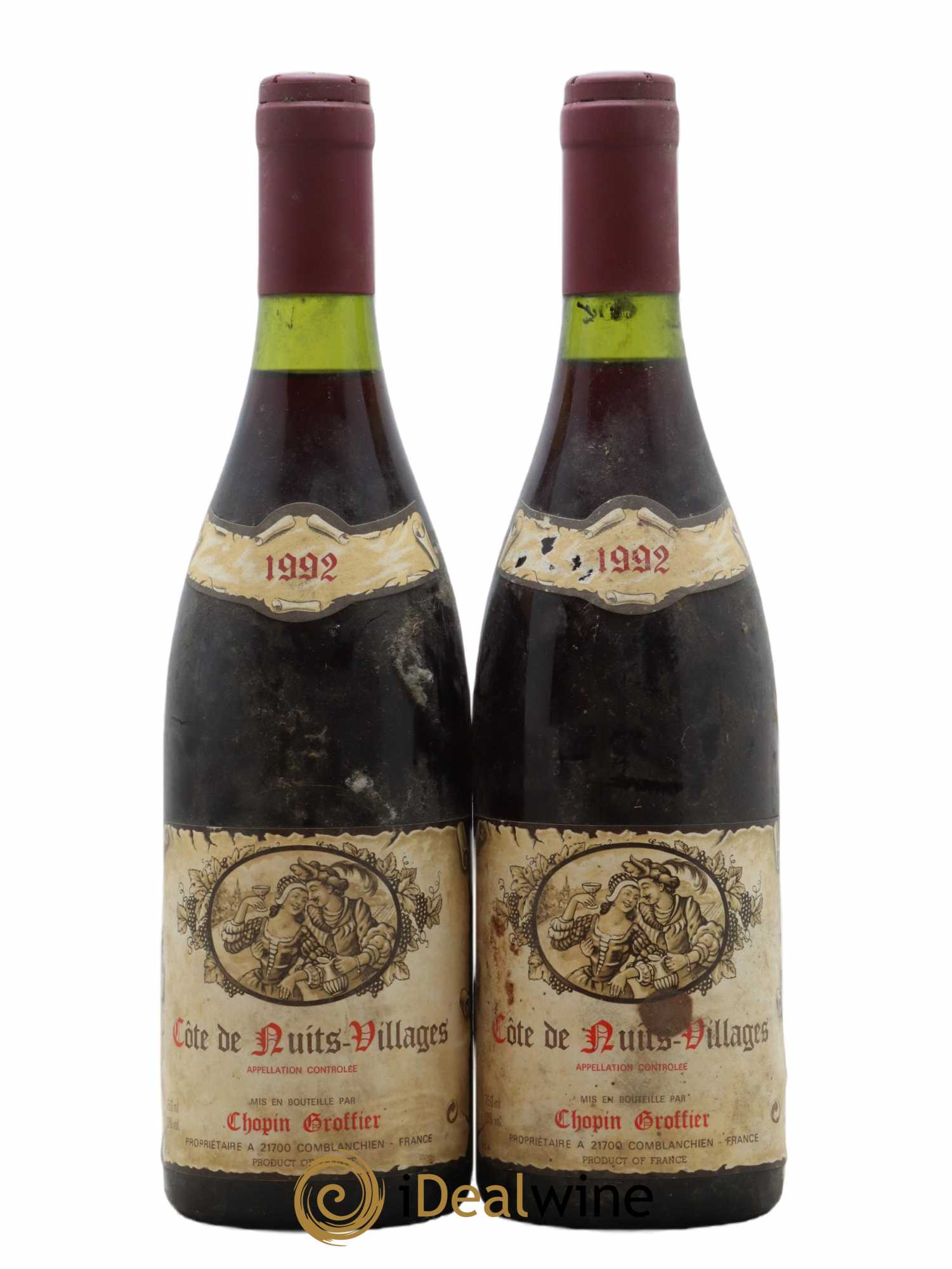 Côte de Nuits-Villages Chopin Groffier 1992 - Lot de 2 bouteilles - 0