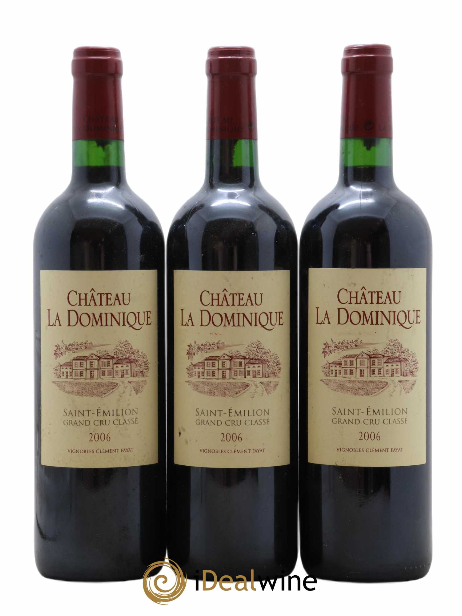Château la Dominique Grand Cru Classé 2006 - Lot de 3 bouteilles - 0