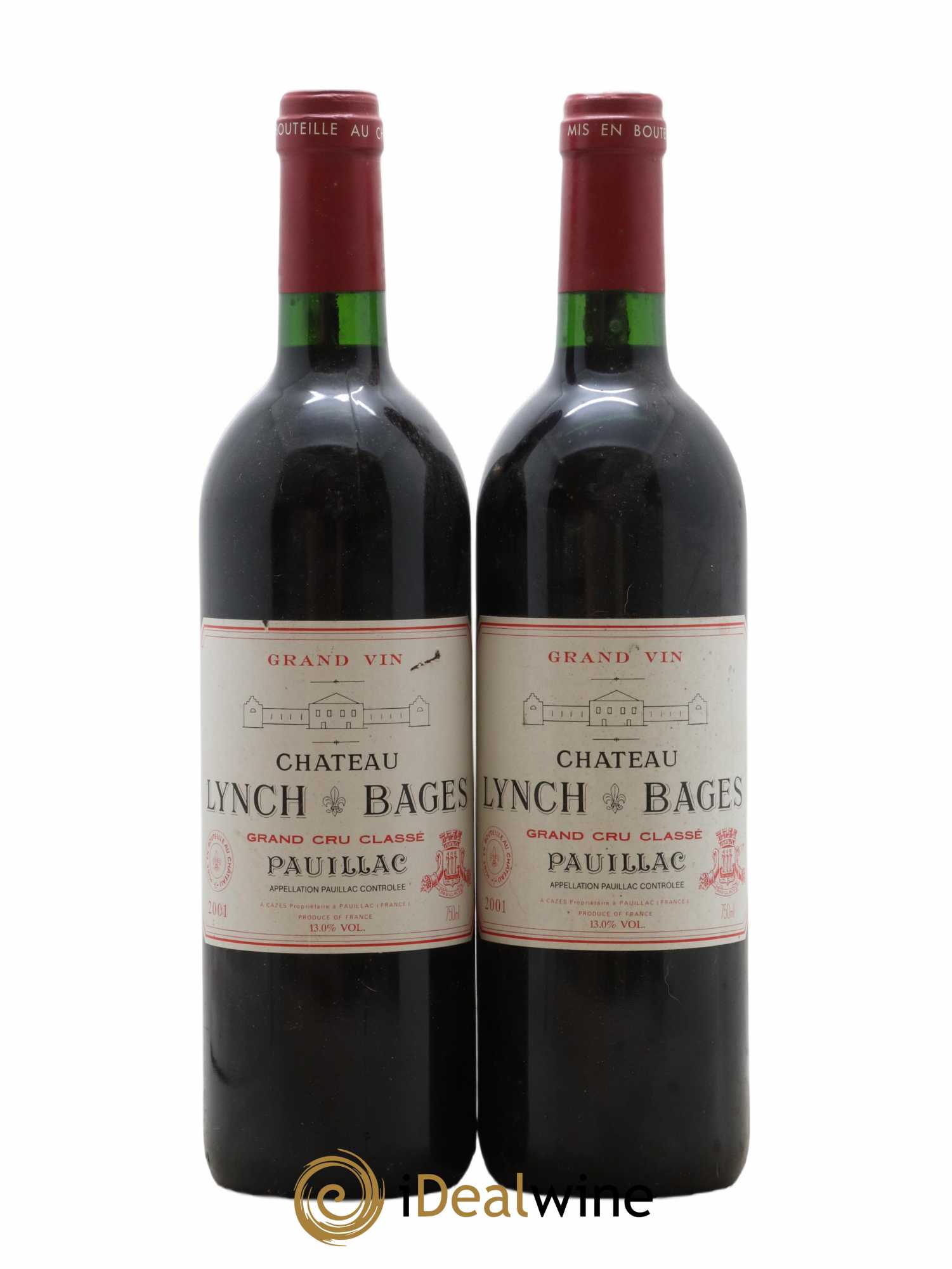 Château Lynch Bages 5ème Grand Cru Classé 2001 - Lot de 2 bouteilles - 0