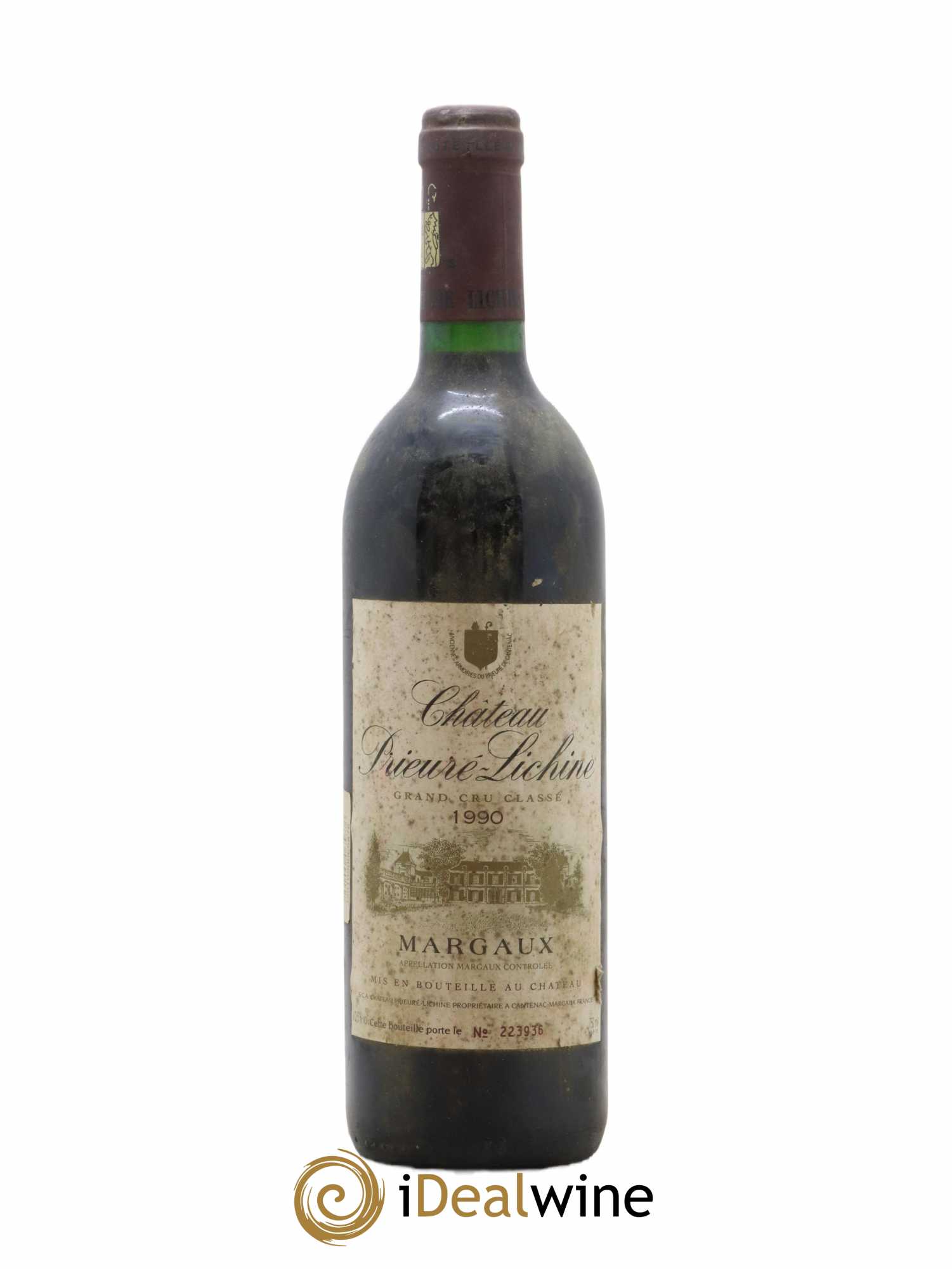 Château Prieuré Lichine 4ème Grand Cru Classé 1990 - Lot de 1 bouteille - 0