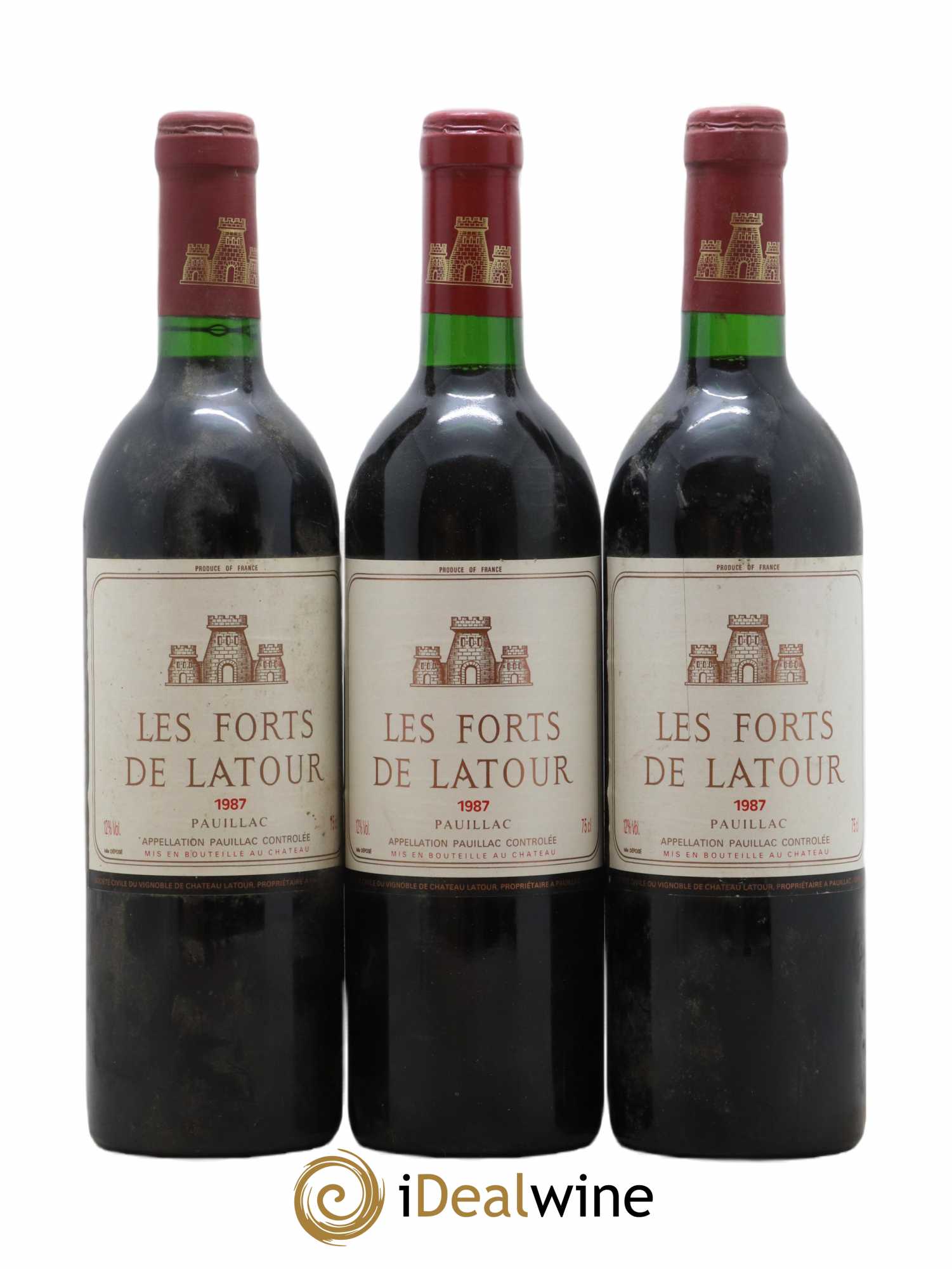 Les Forts de Latour Second Vin 1987 - Lot de 3 bouteilles - 0
