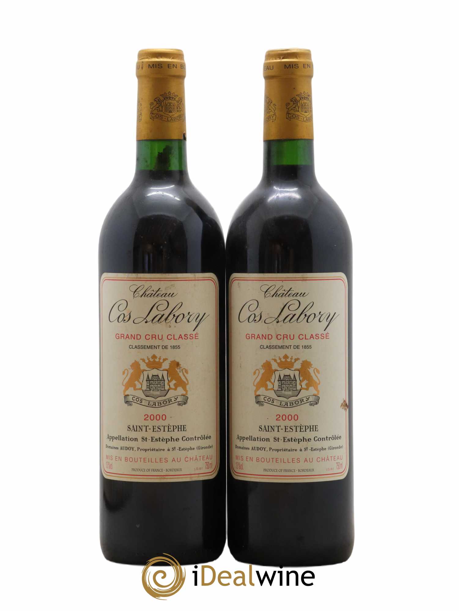 Château Cos Labory 5ème Grand Cru Classé 2000 - Lot de 2 bouteilles - 0