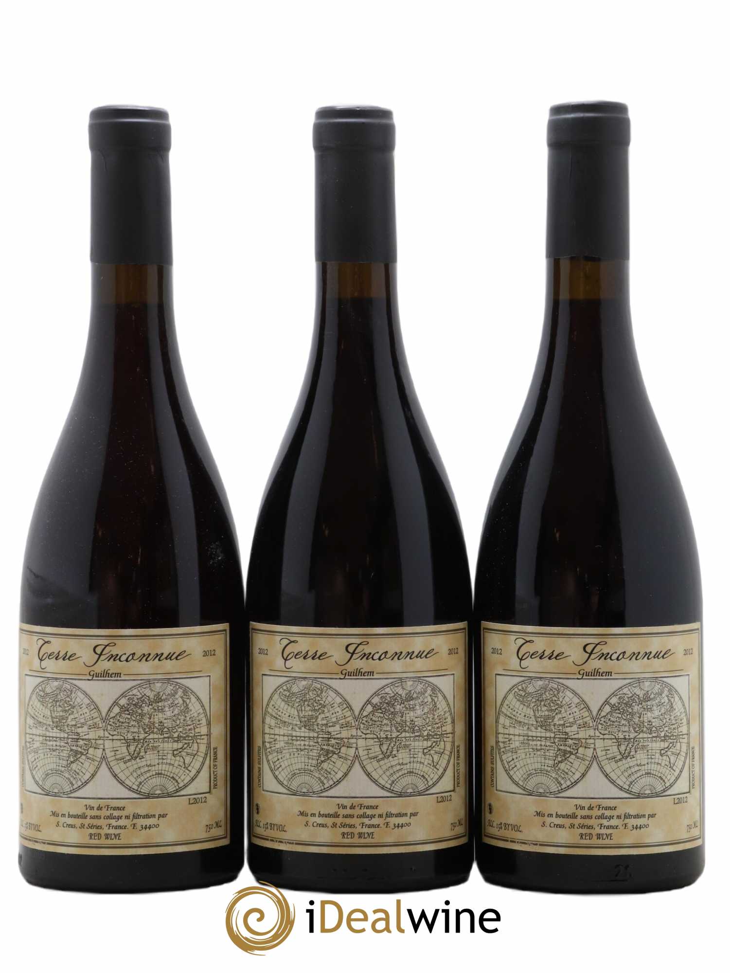 Vin de France Guilhem Terre Inconnue 2012 - Lot de 3 bouteilles - 0