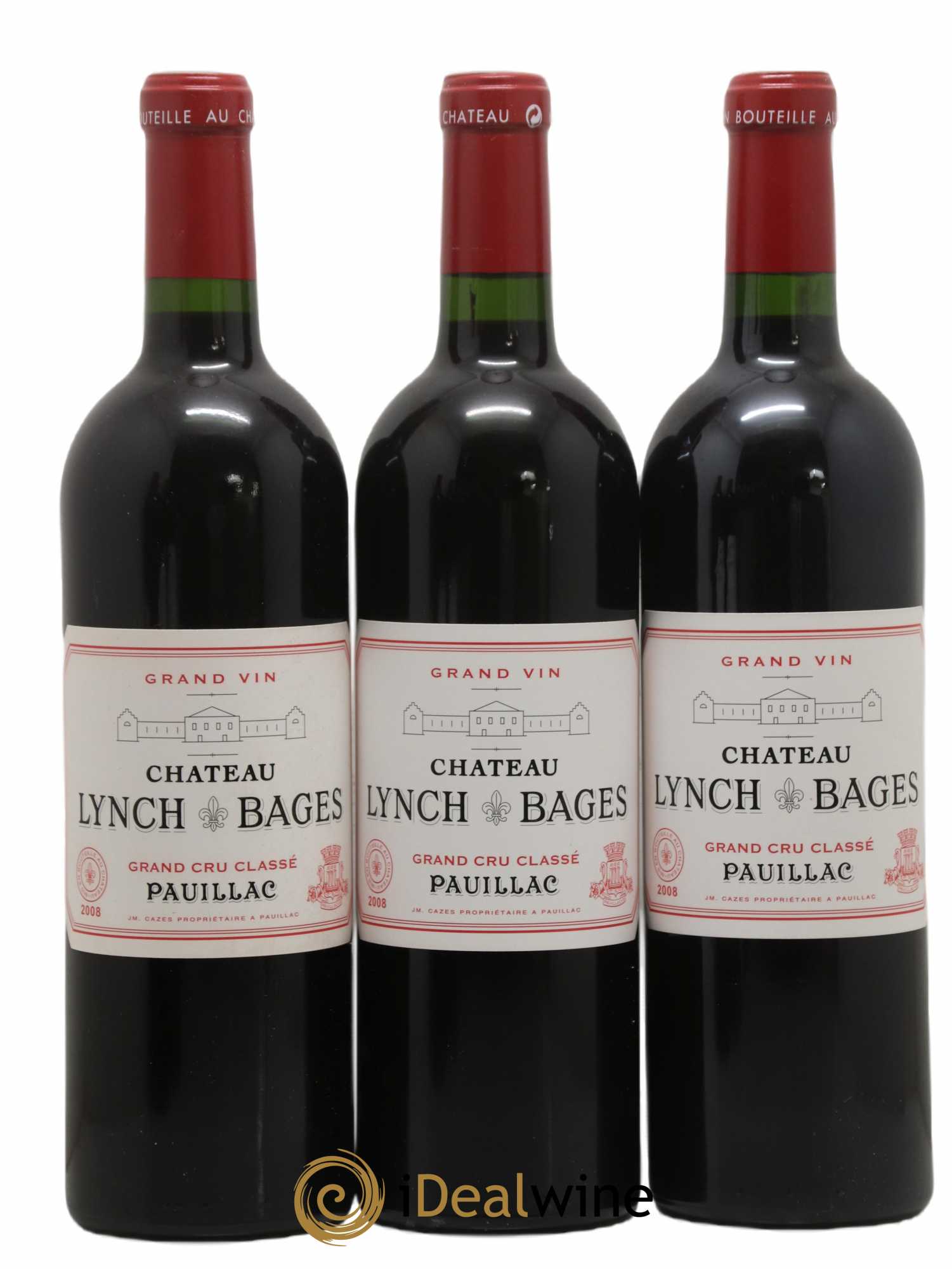 Château Lynch Bages 5ème Grand Cru Classé 2008 - Lot de 12 bouteilles - 1
