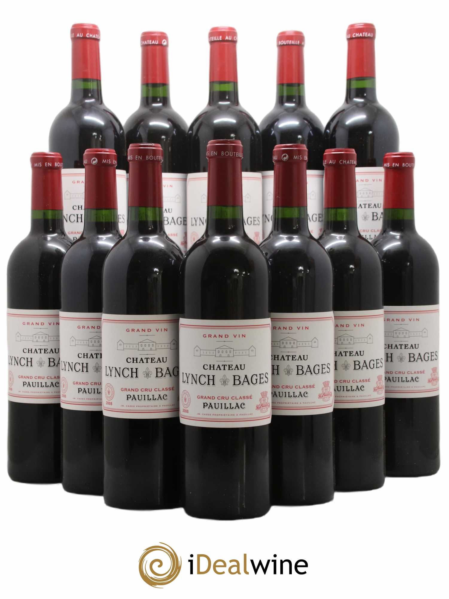 Château Lynch Bages 5ème Grand Cru Classé 2008 - Lot de 12 bouteilles - 0