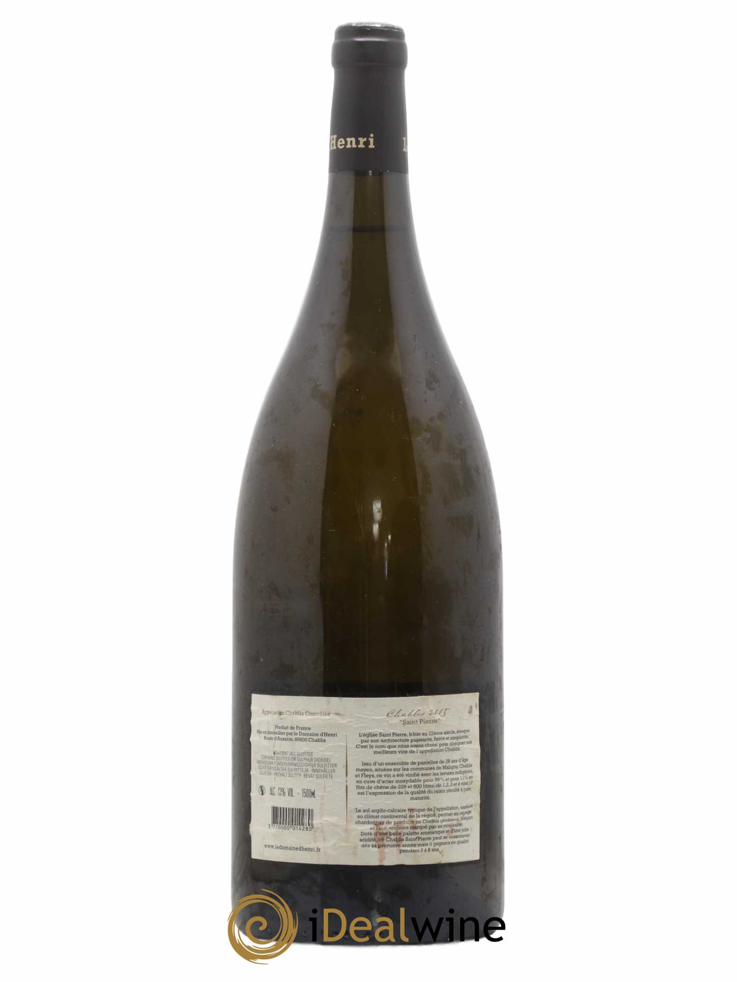 Chablis Le Domaine d'Henri Saint Pierre Michel Laroche et ses Enfants 2015 - Lot de 1 magnum - 1