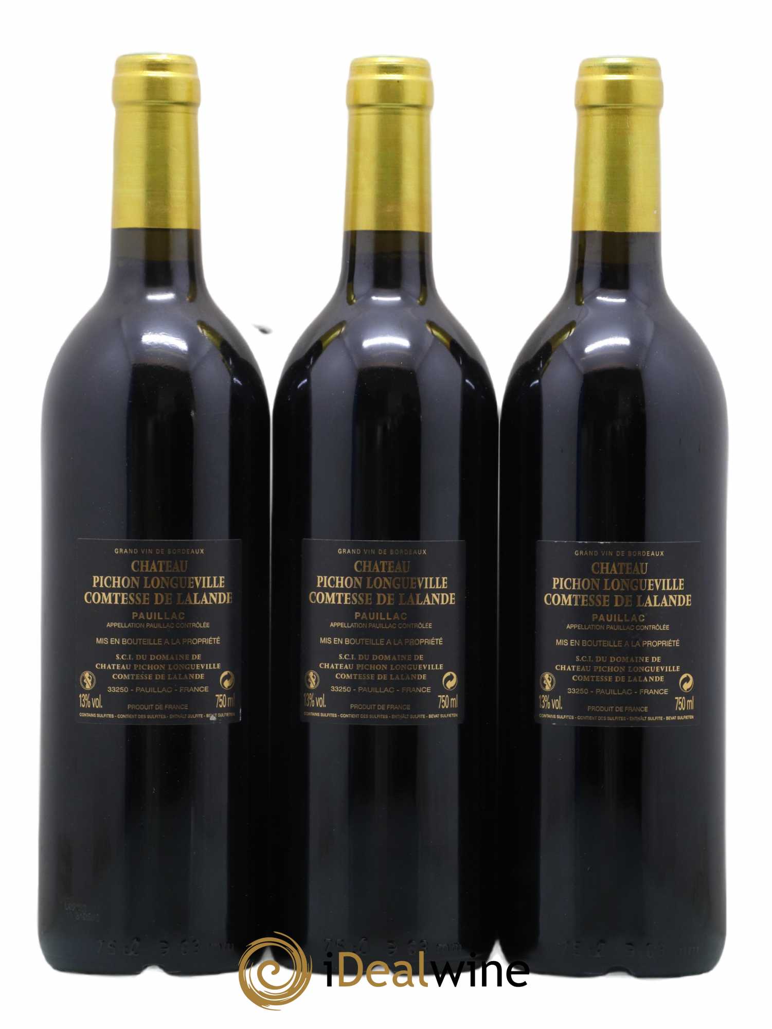 Château Pichon Longueville Comtesse de Lalande 2ème Grand Cru Classé 2009 - Lot de 3 bouteilles - 1