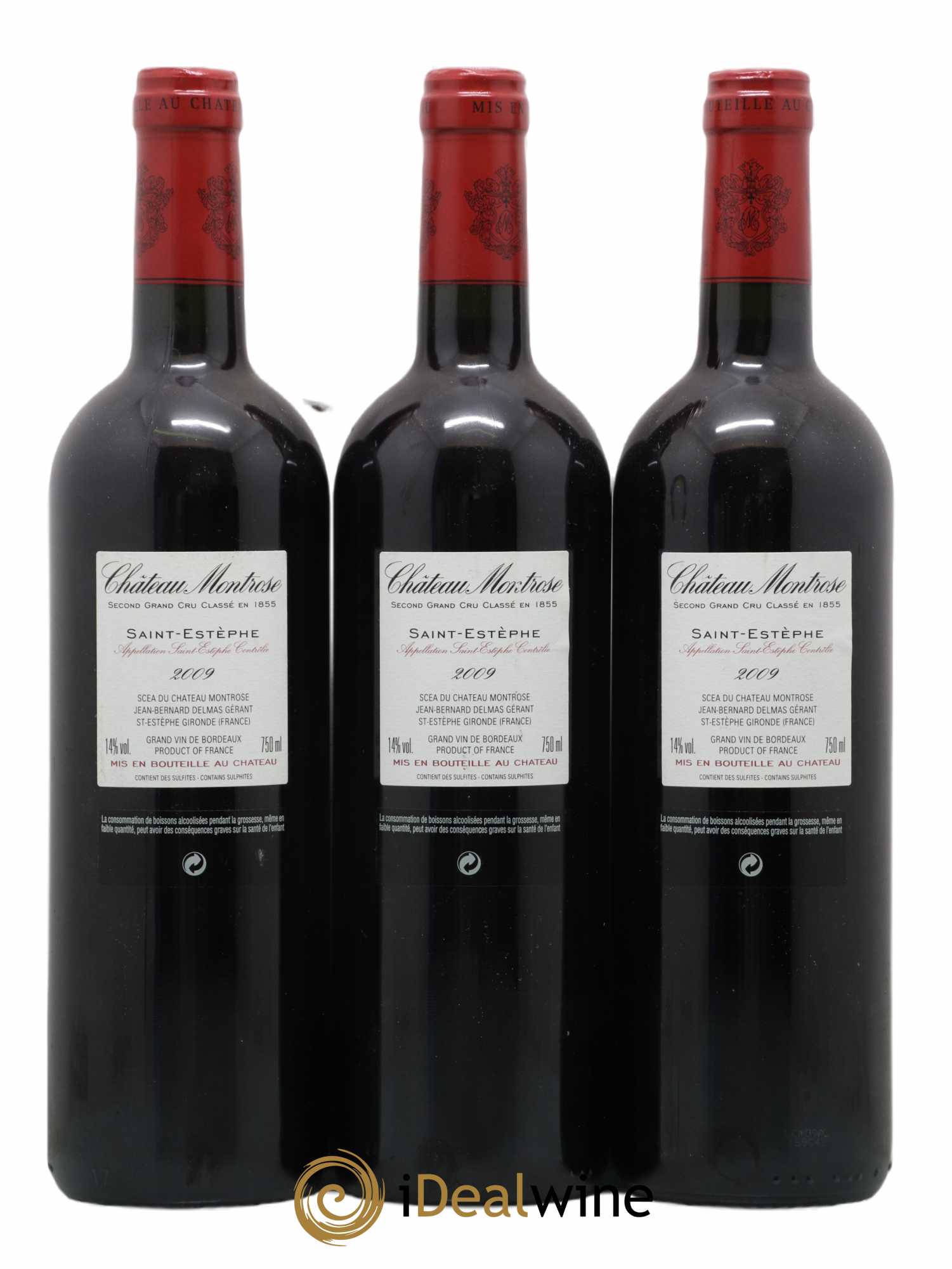 Château Montrose 2ème Grand Cru Classé 2009 - Lot de 3 bouteilles - 1