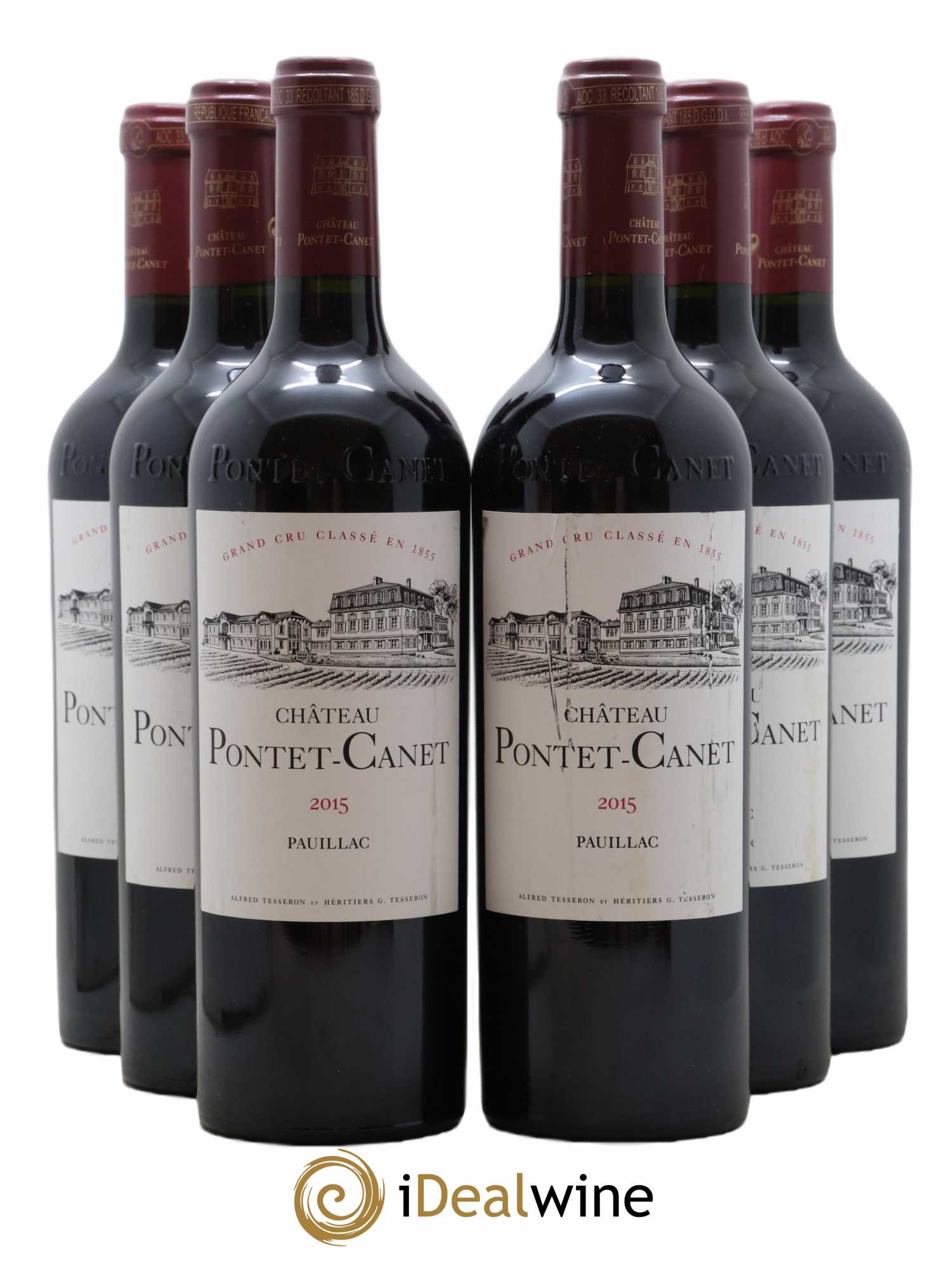 Château Pontet Canet 5ème Grand Cru Classé 2015 - Lot de 6 bouteilles - 0
