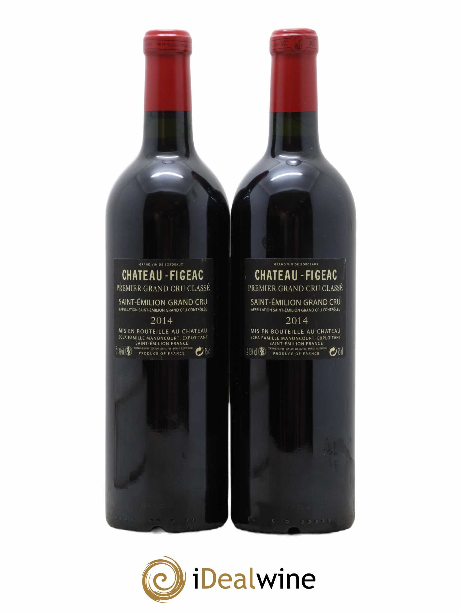 Château Figeac 1er Grand Cru Classé A 2014 - Lot of 2 bottles - 1
