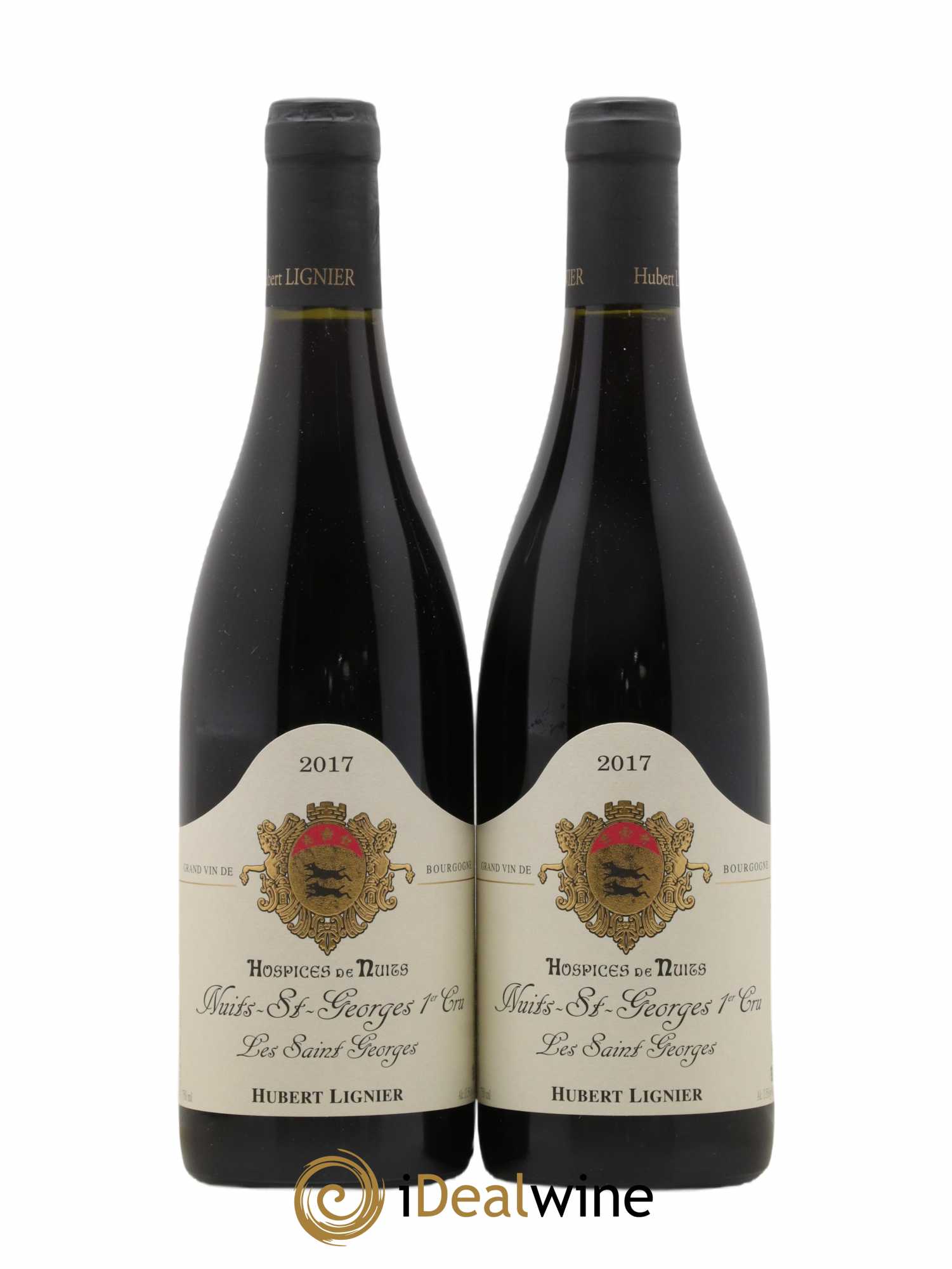Nuits-Saint-Georges 1er Cru Les Saint Georges Hospices de Nuit Hubert Lignier 2017 - Lot de 2 bouteilles - 0