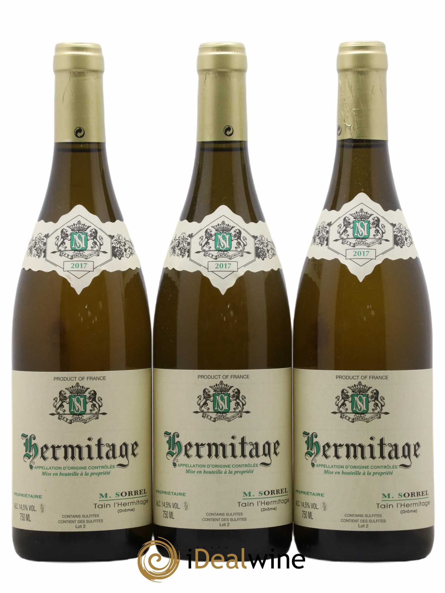 Hermitage Marc Sorrel 2017 - Lot de 3 bouteilles - 0