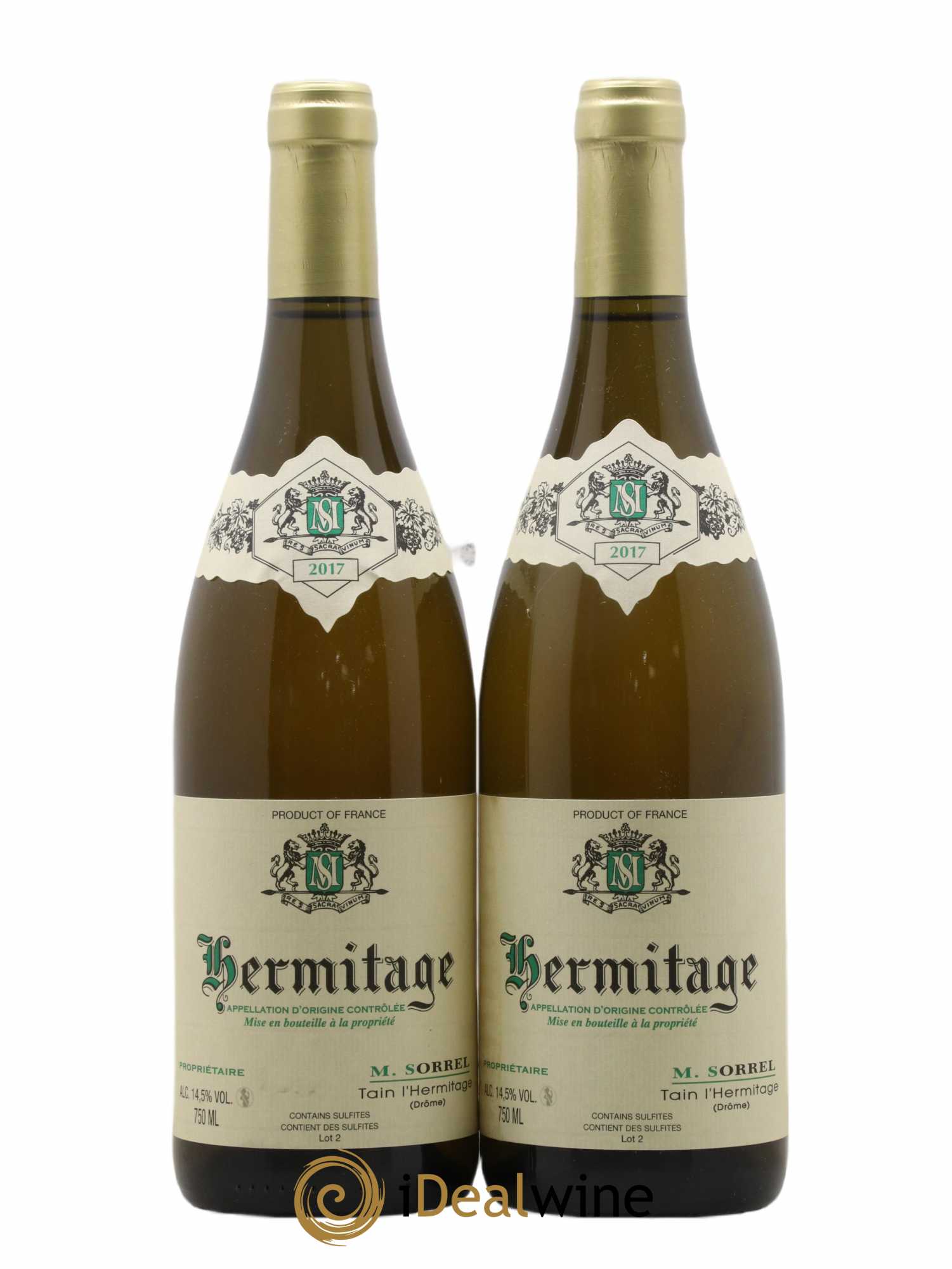 Hermitage Marc Sorrel 2017 - Lot de 2 bouteilles - 0