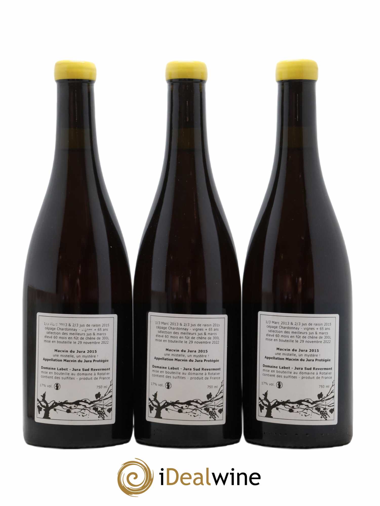 Macvin du Jura Romain - Julien  - Charline Labet 2015 - Lot de 3 bouteilles - 1