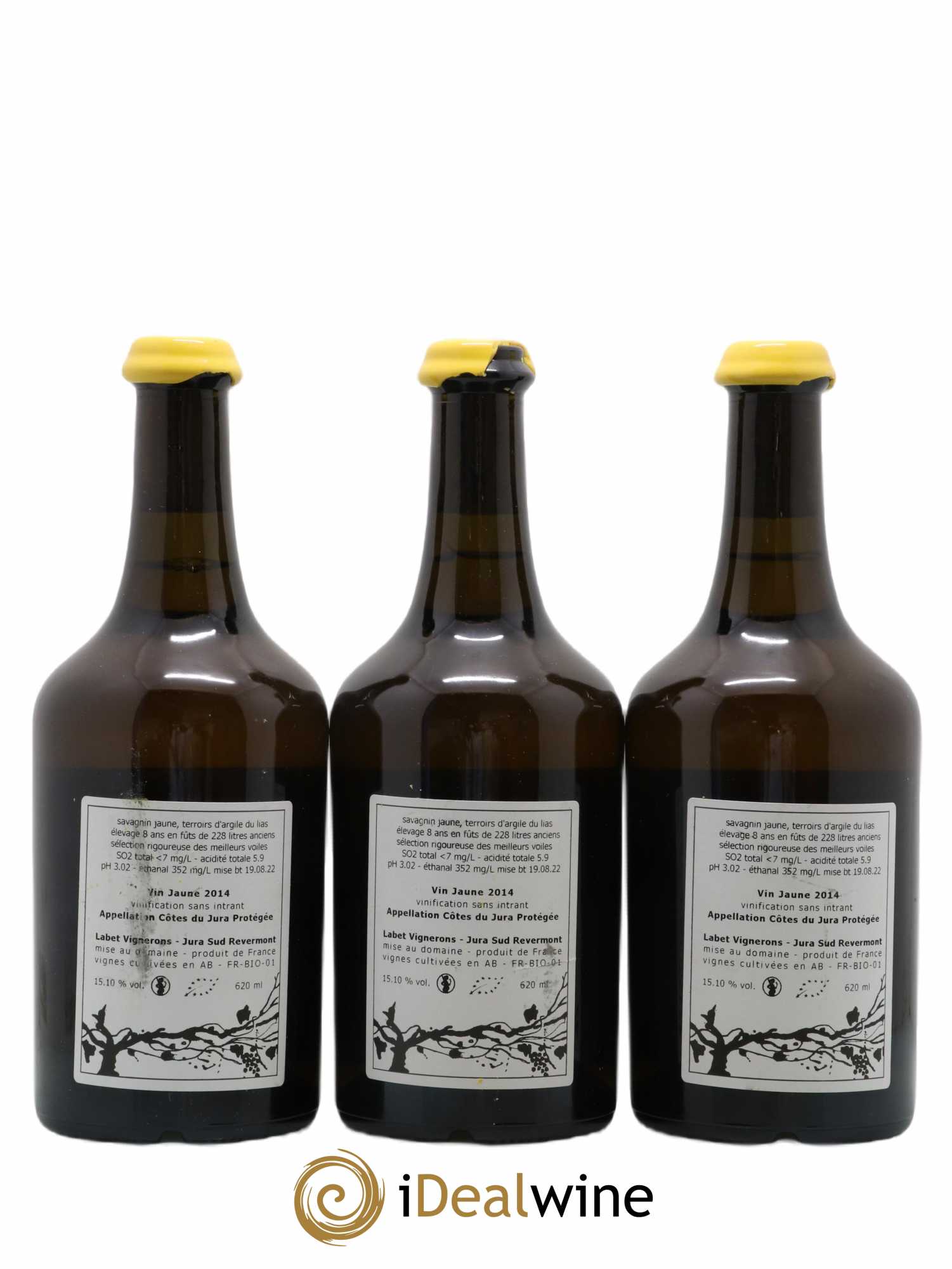 Côtes du Jura Vin Jaune Romain - Julien - Charline Labet 2014 - Lot de 3 bouteilles - 1
