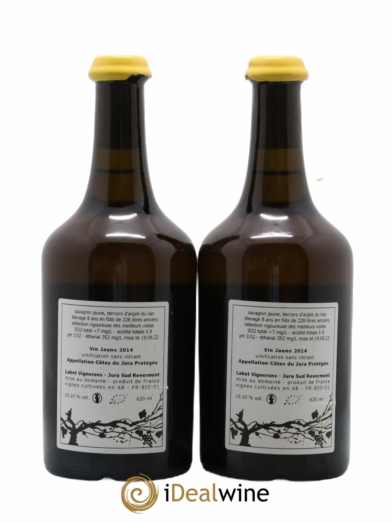 Côtes du Jura Vin Jaune Romain - Julien - Charline Labet 2014 - Lot de 2 bouteilles - 1